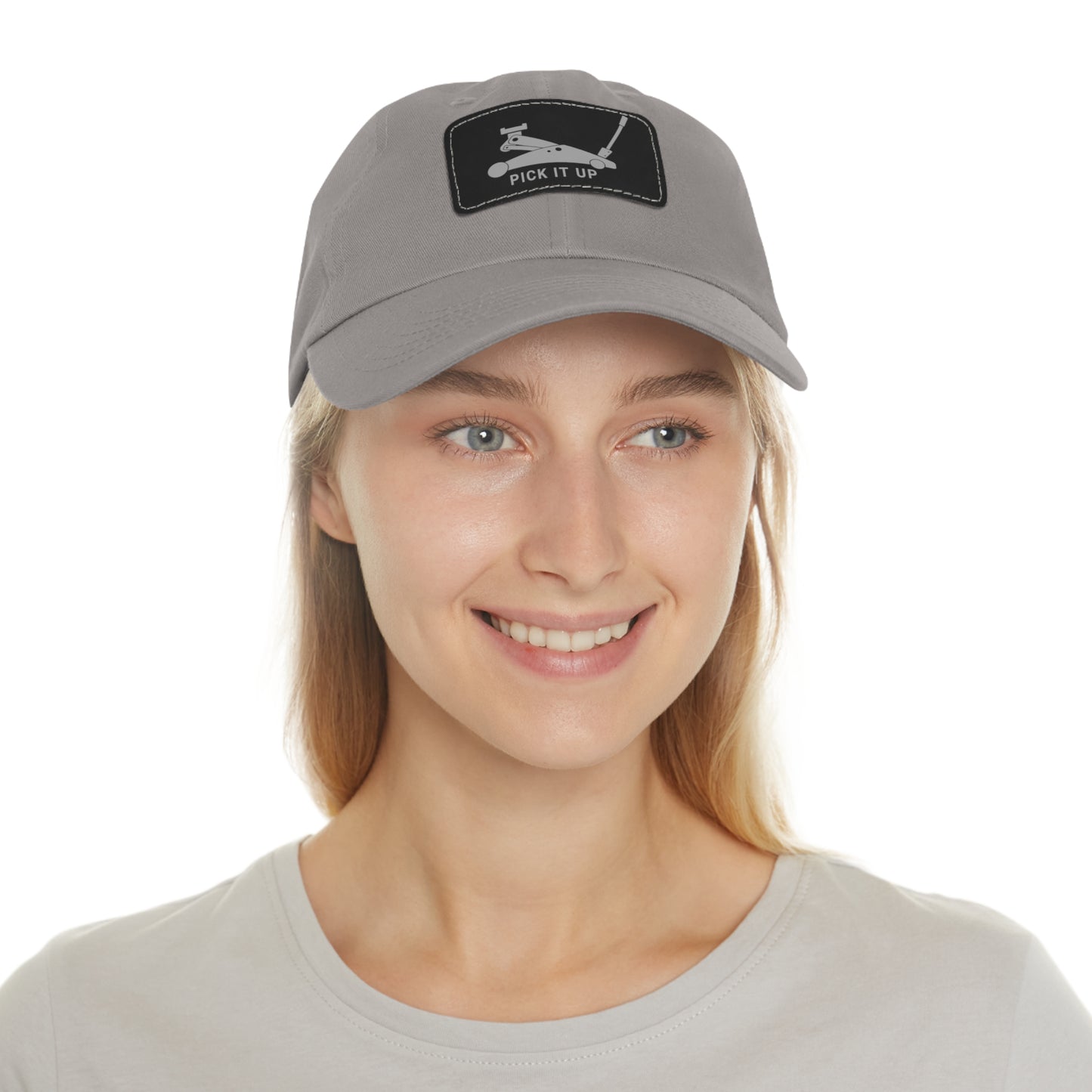 "Pick it up" Dad Hat with Leather Patch