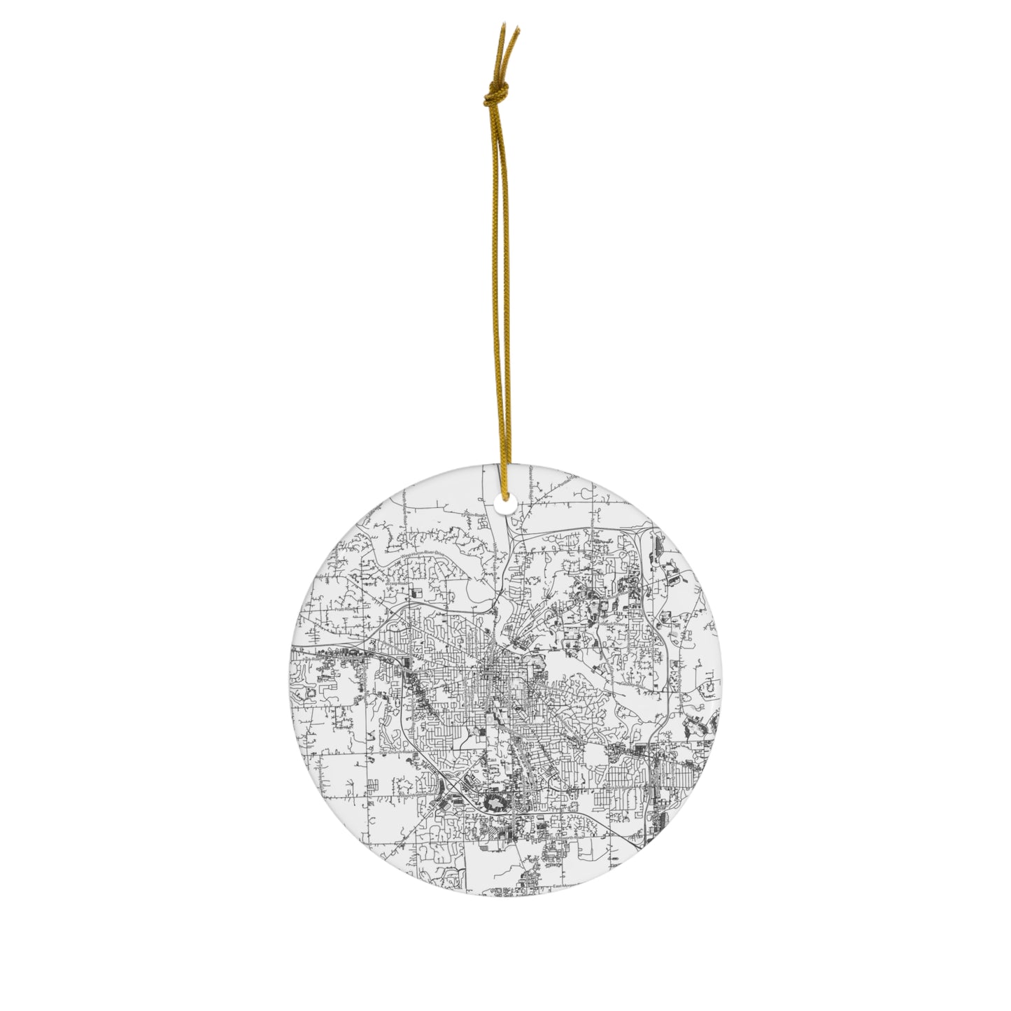 "Ann-Arbor City" Ceramic Ornament, 4 Shapes