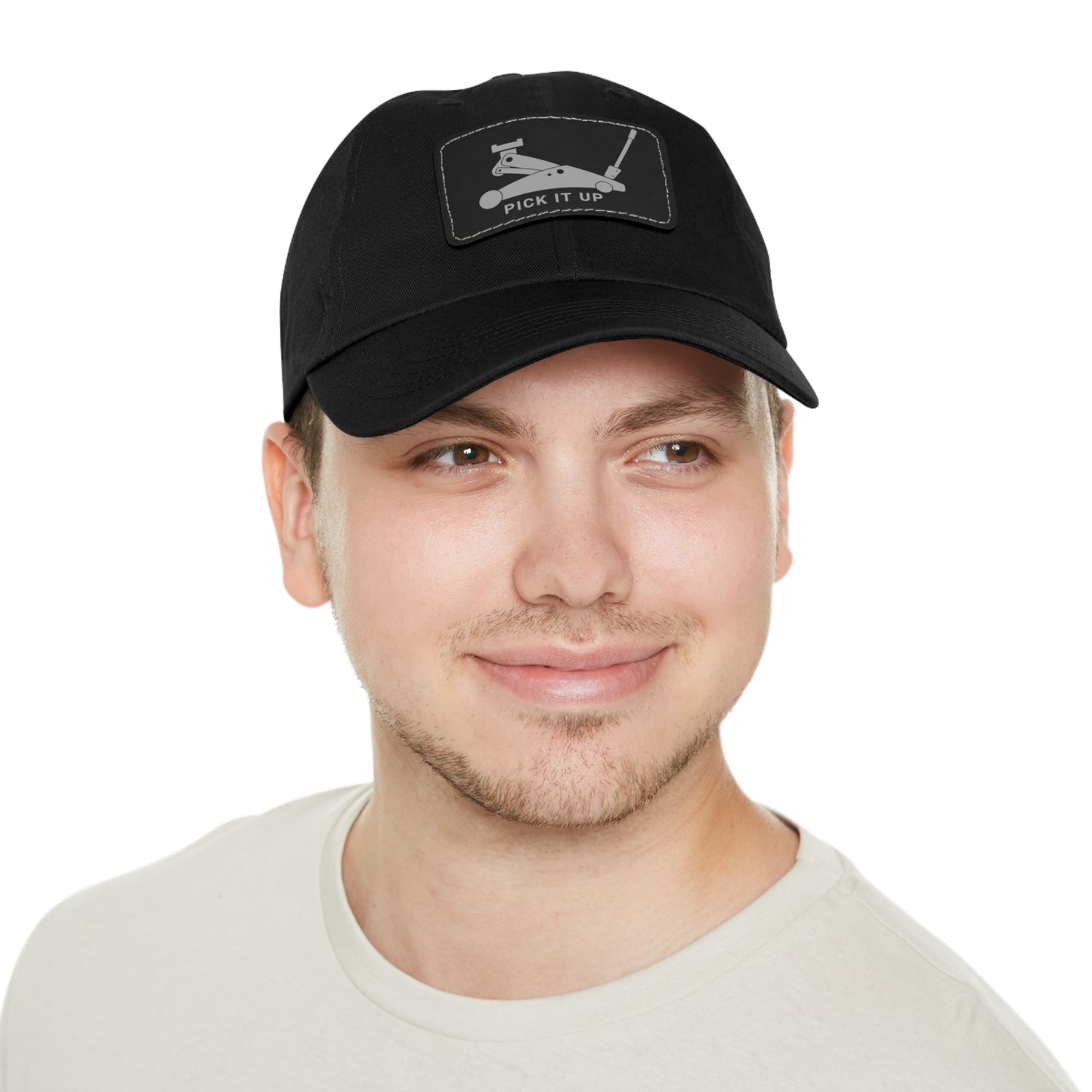 "Pick it up" Dad Hat with Leather Patch