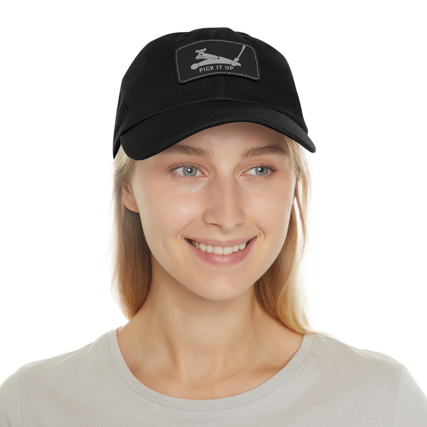 "Pick it up" Dad Hat with Leather Patch