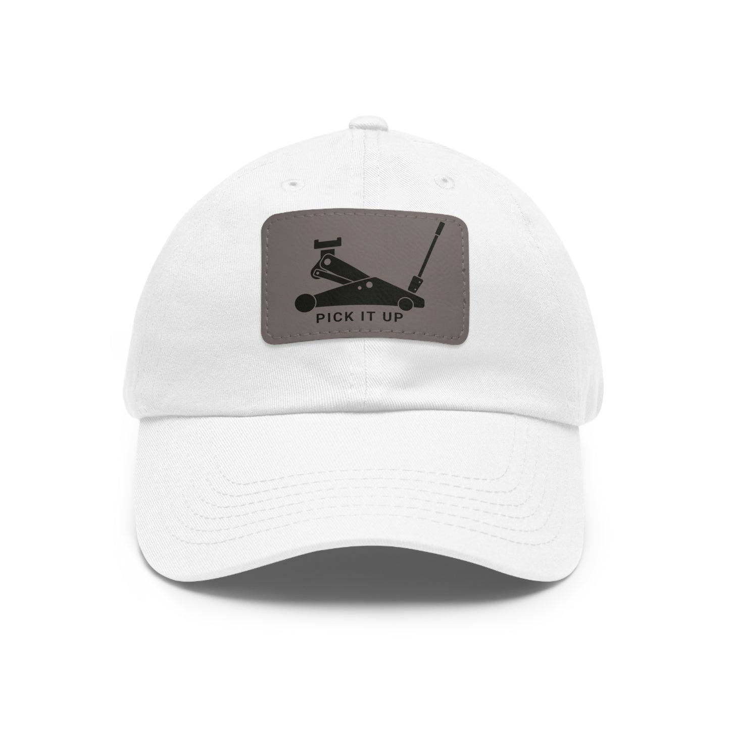 "Pick it up" Dad Hat with Leather Patch