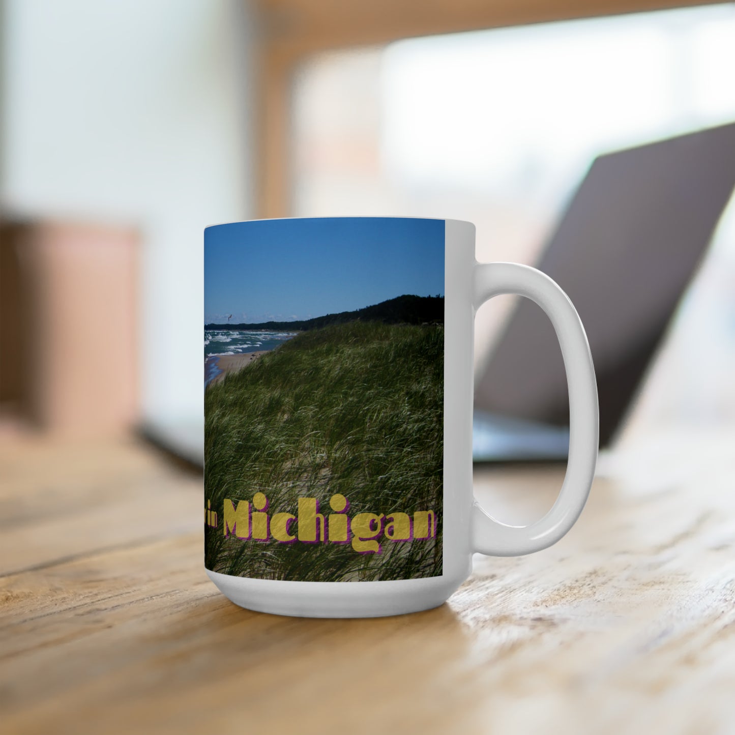 "The Beaches are Better in Michigan" 15oz Ceramic Mug