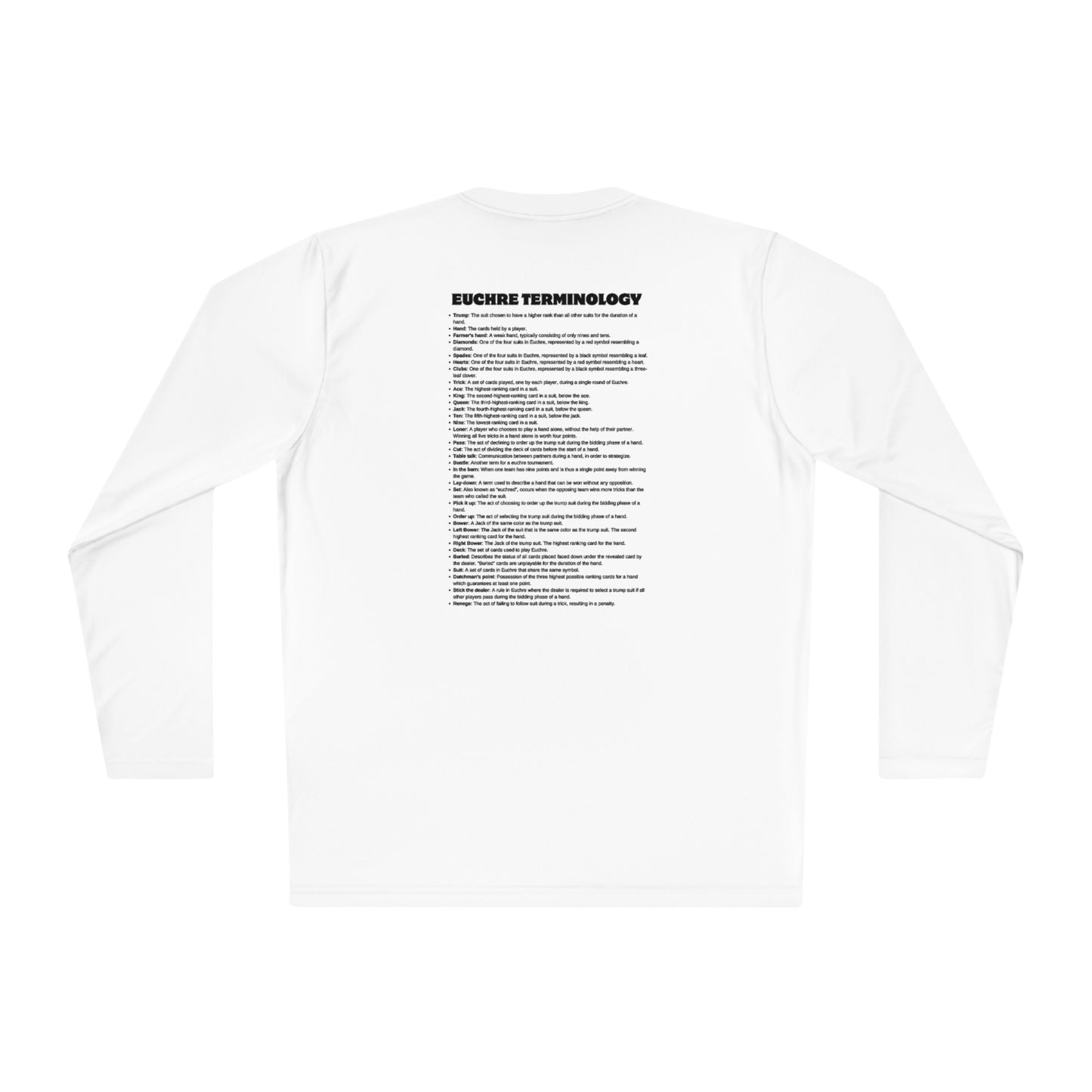 Euchre Terms Long Sleeve Shirt