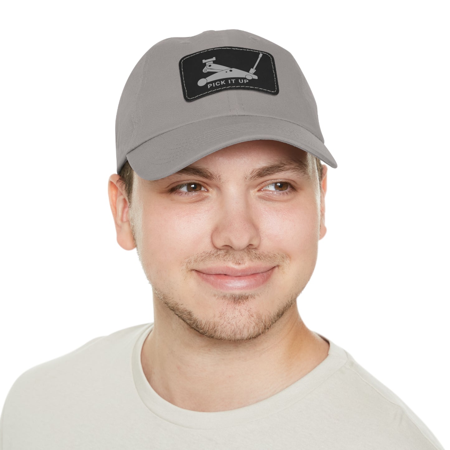 "Pick it up" Dad Hat with Leather Patch