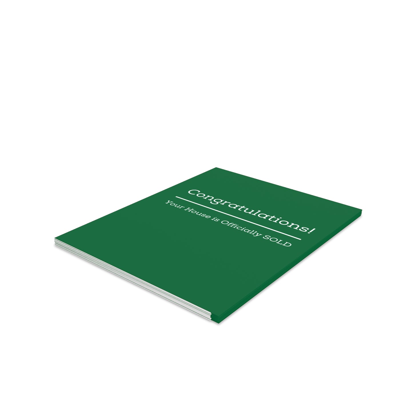 "Your House is SOLD" Green - Cards for Real Estate Agents (8, 16, and 24 pcs)