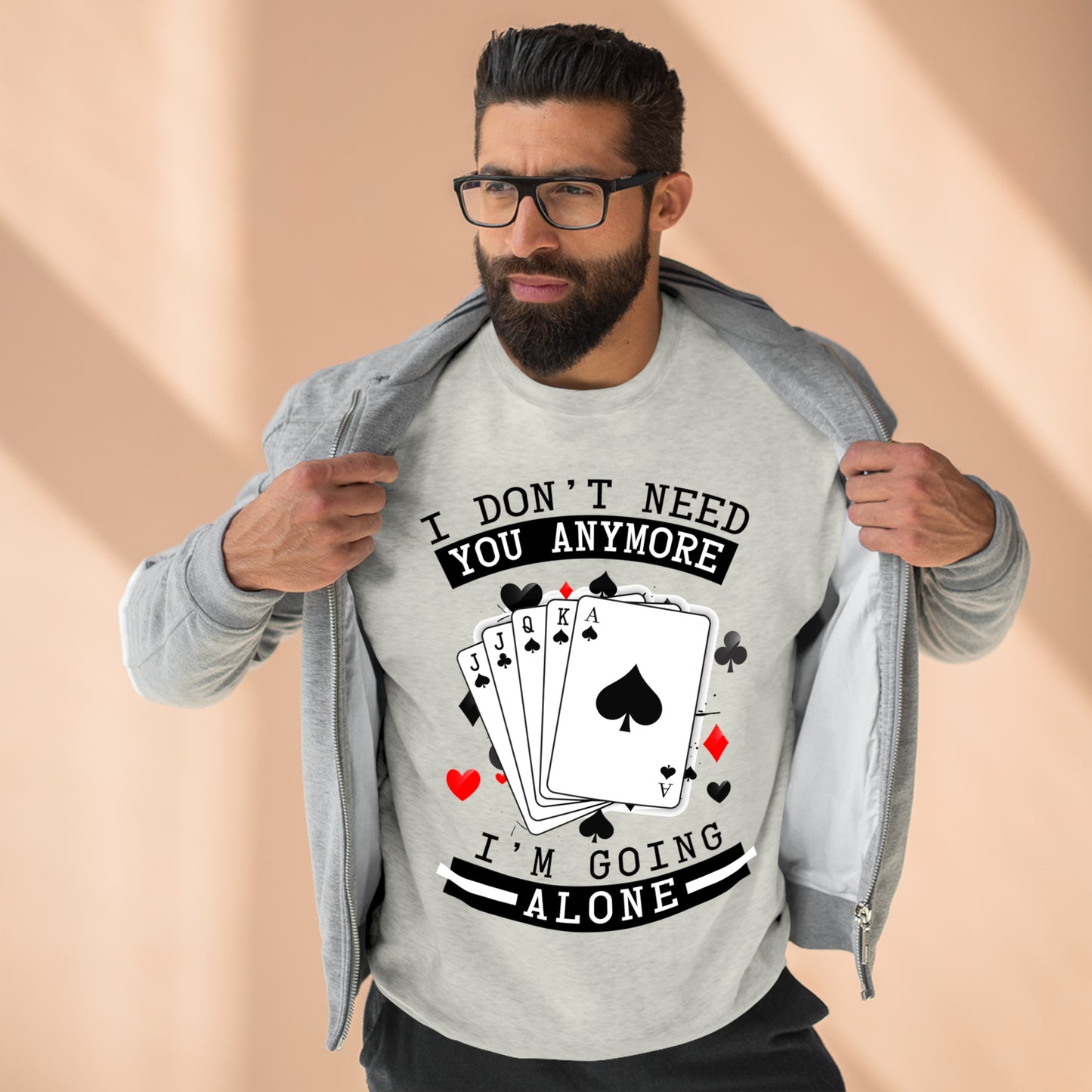 "I Don't Need You" Euchre Crewneck Sweatshirt