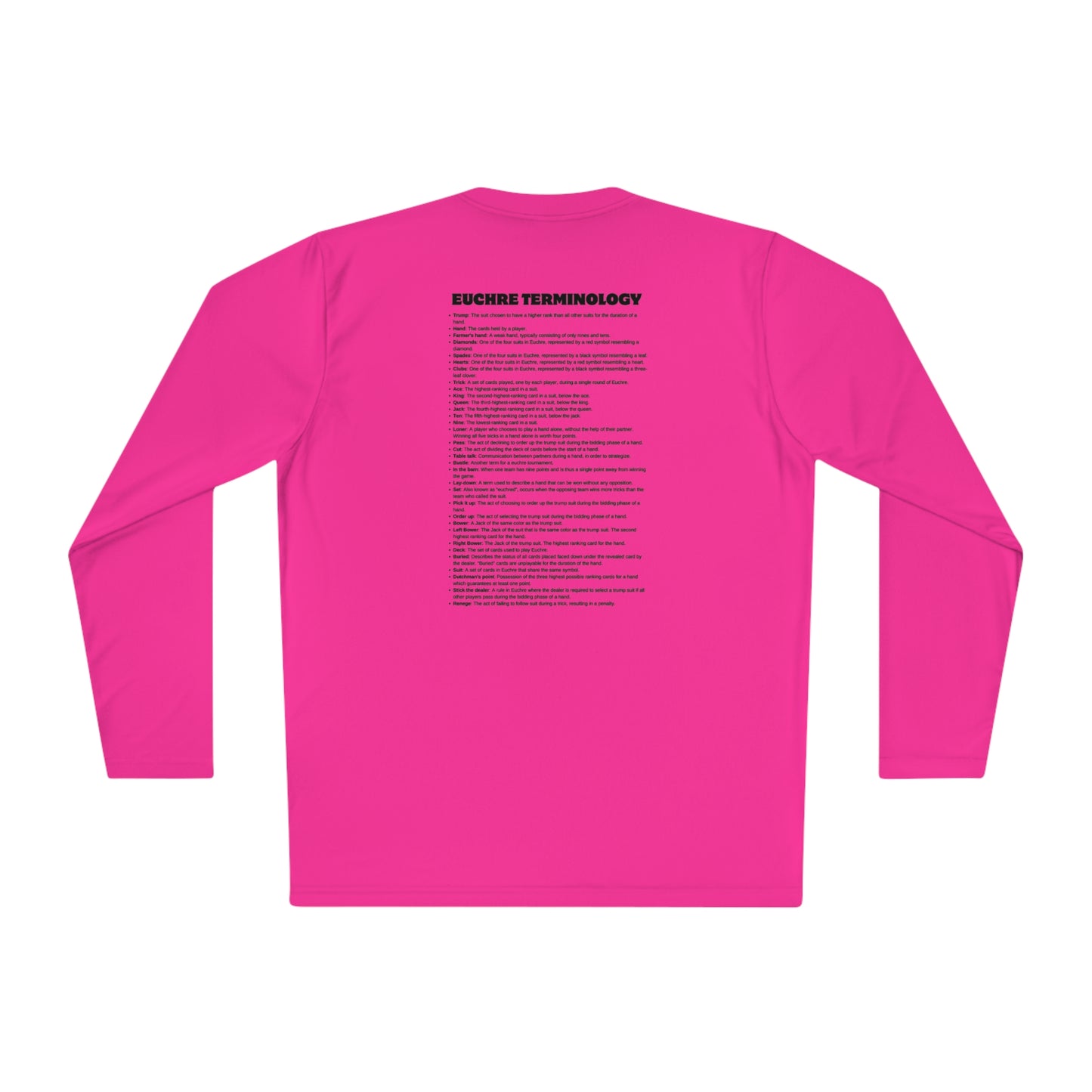 Euchre Terms Long Sleeve Shirt