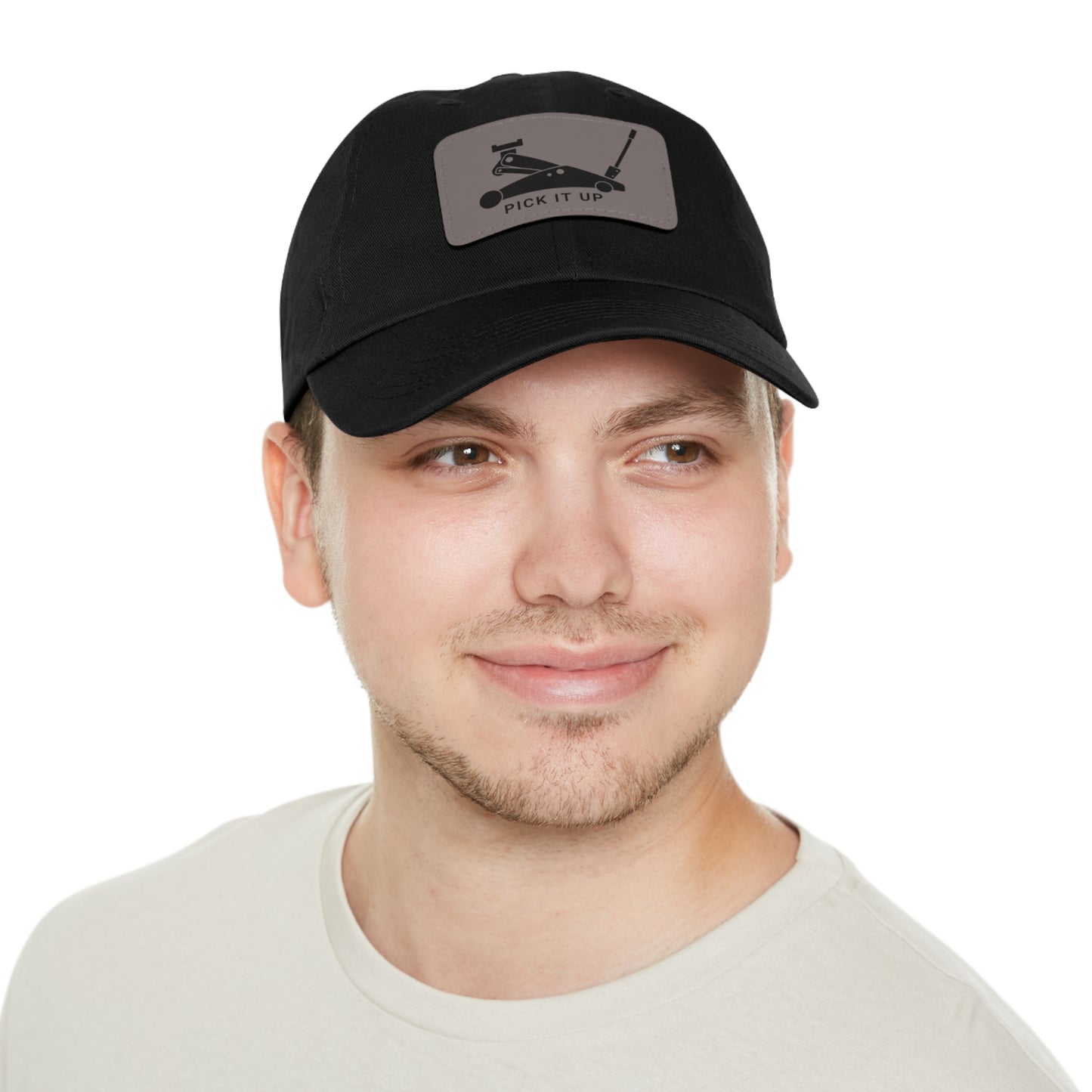 "Pick it up" Dad Hat with Leather Patch