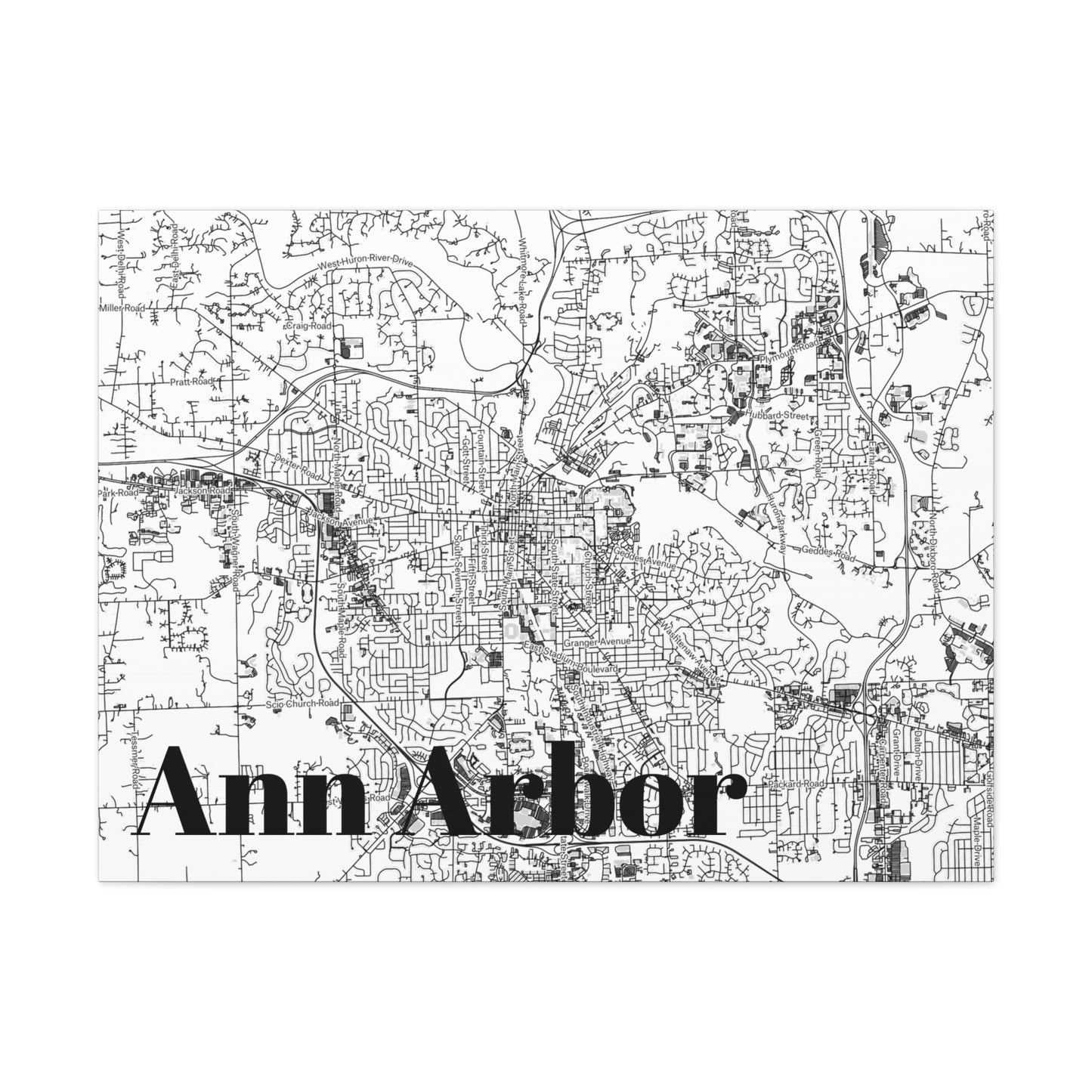 Ann Arbor (City) Canvas