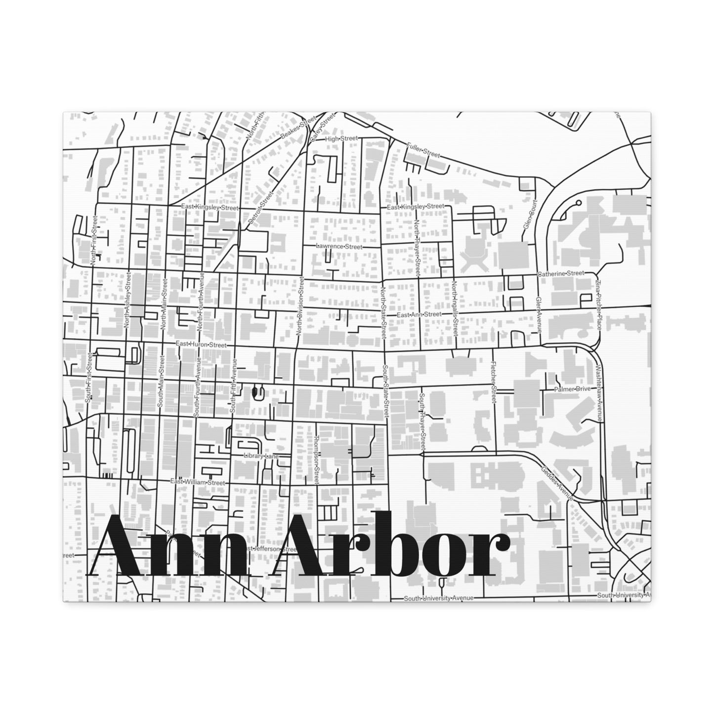 Ann Arbor (Downtown) Canvas