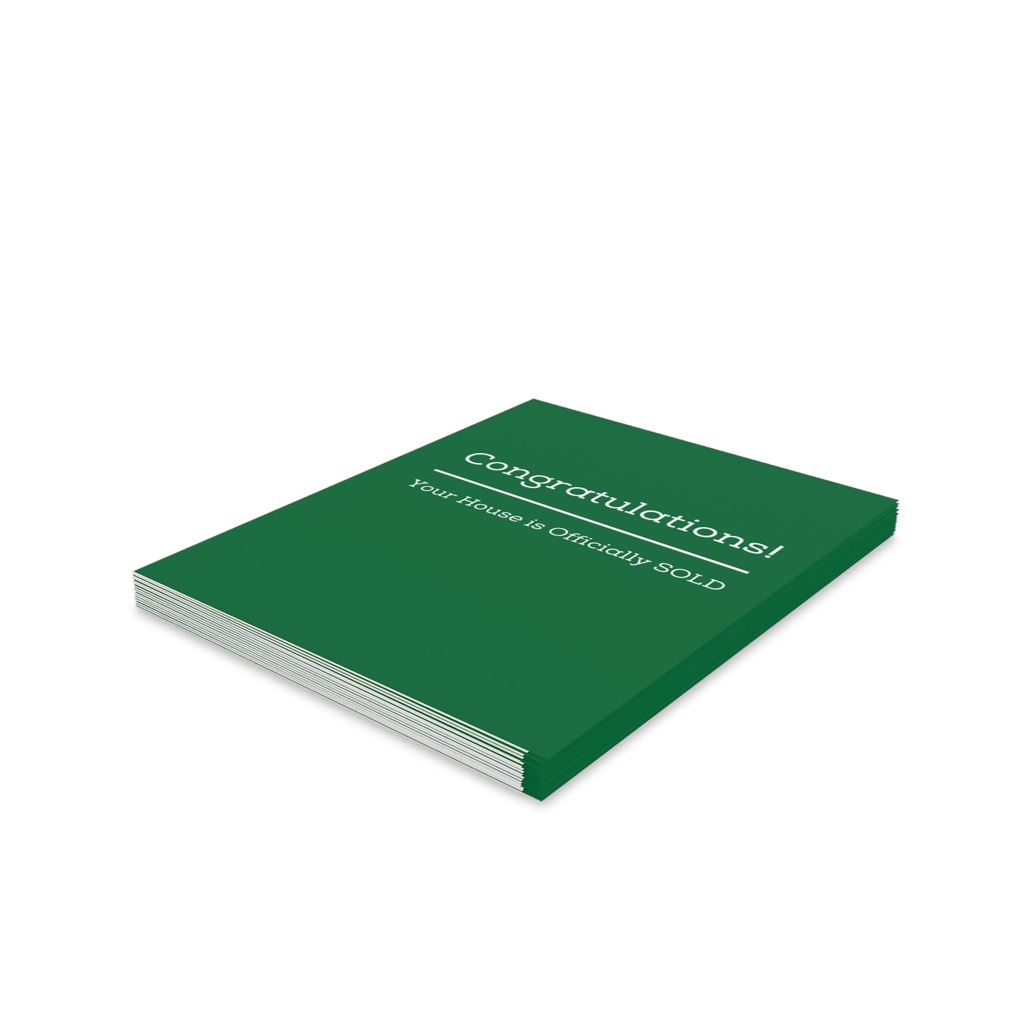 "Your House is SOLD" Green - Cards for Real Estate Agents (8, 16, and 24 pcs)