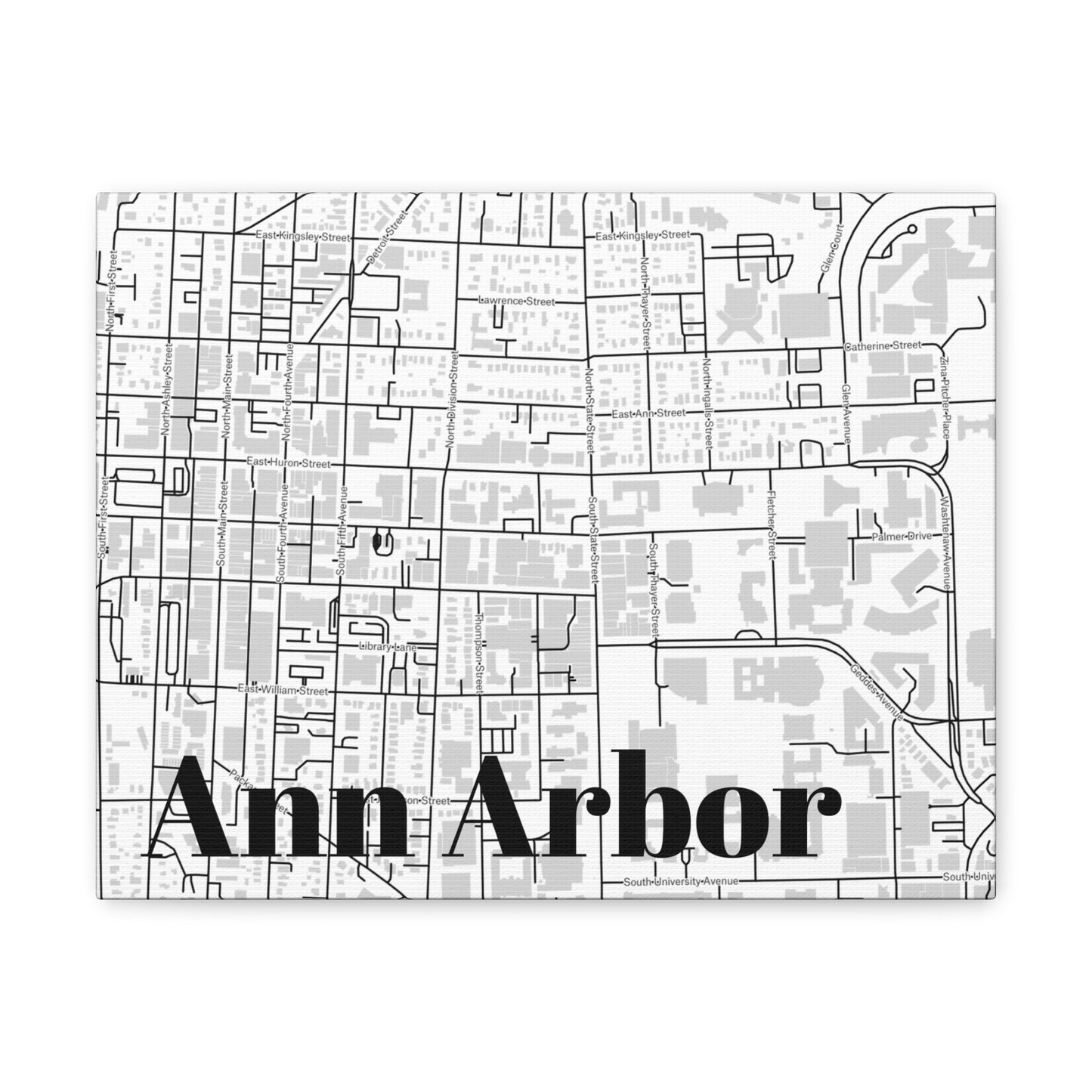 Ann Arbor (Downtown) Canvas