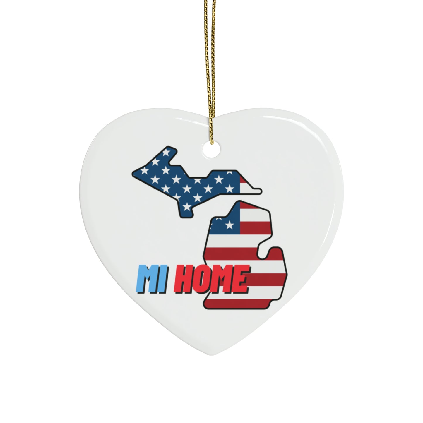 "MI Home" Michigan Ceramic Ornaments