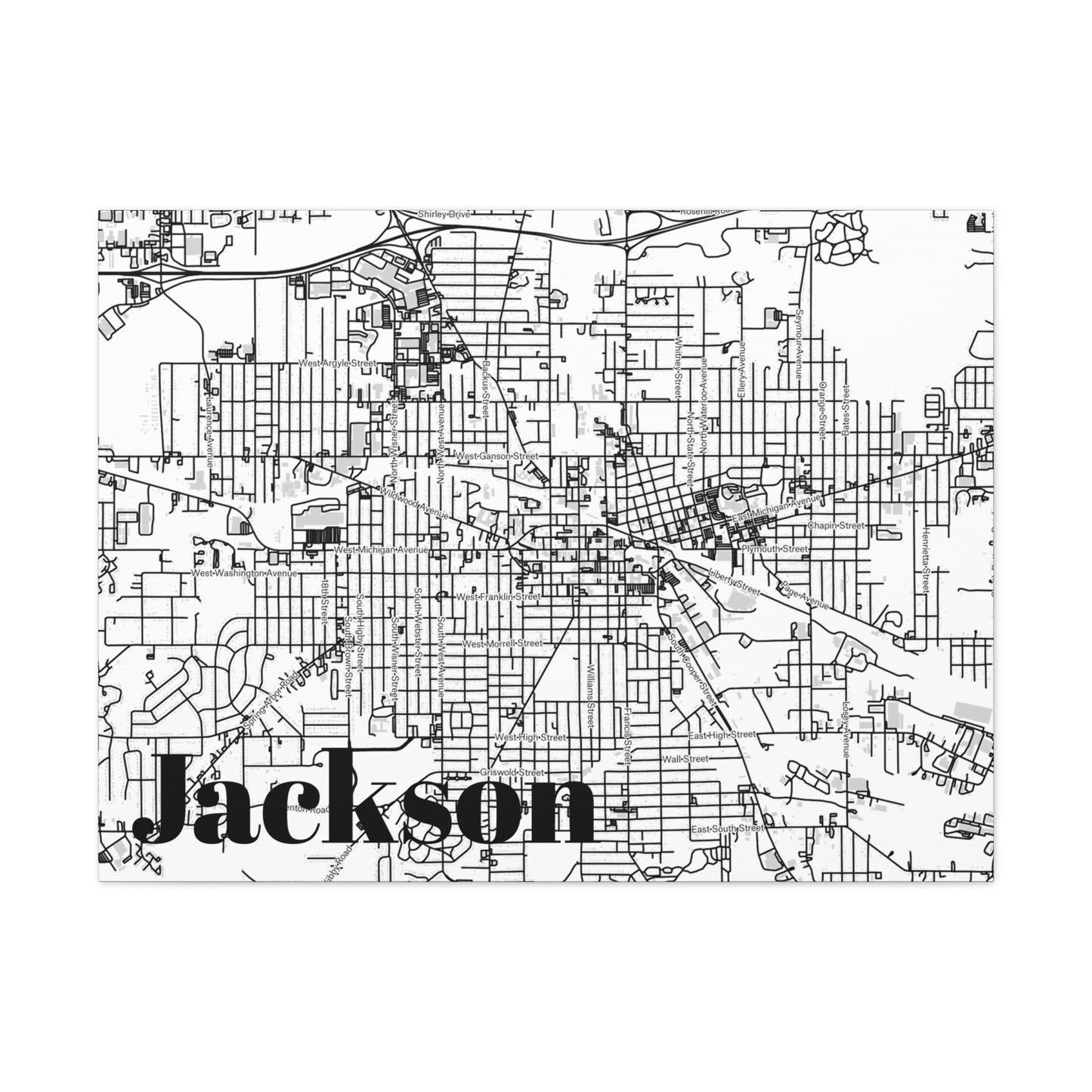 Jackson (City) Canvas