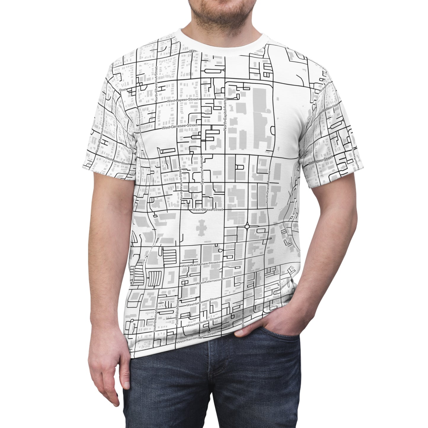 Lansing (Downtown) Map Tee