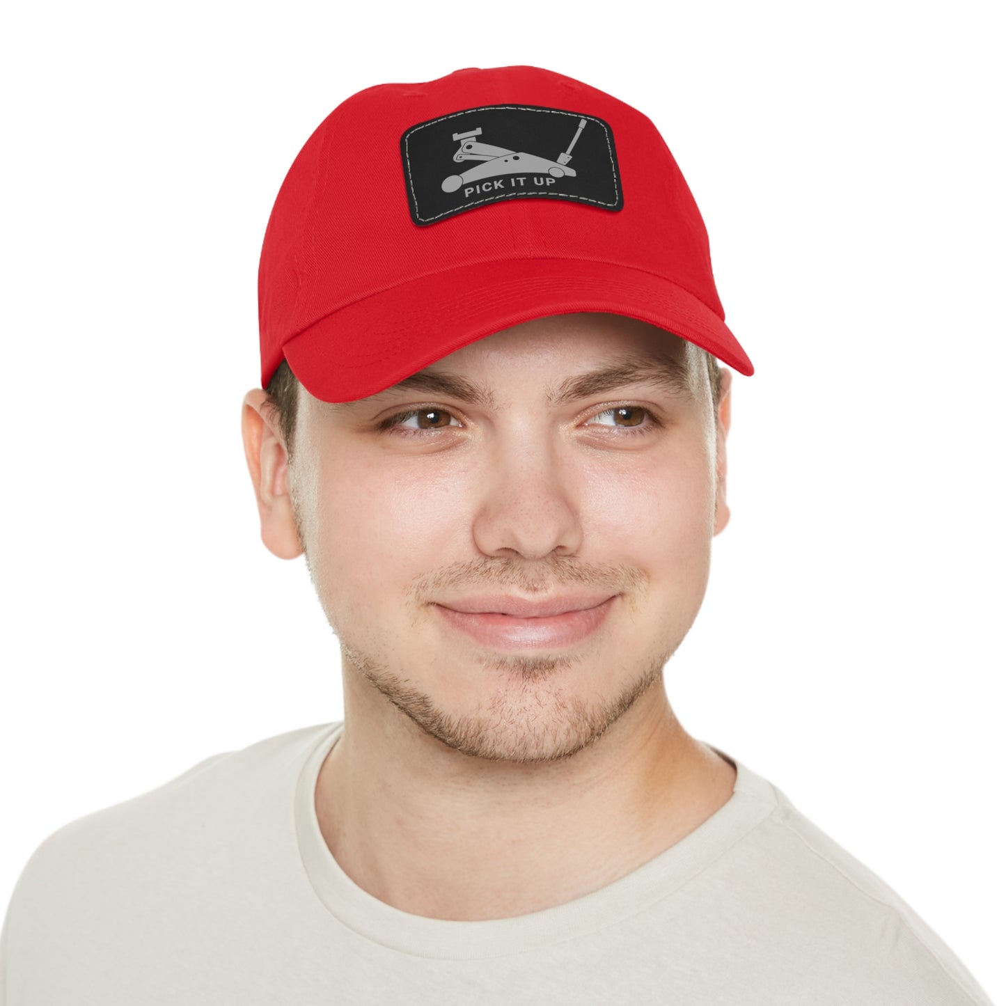 "Pick it up" Dad Hat with Leather Patch