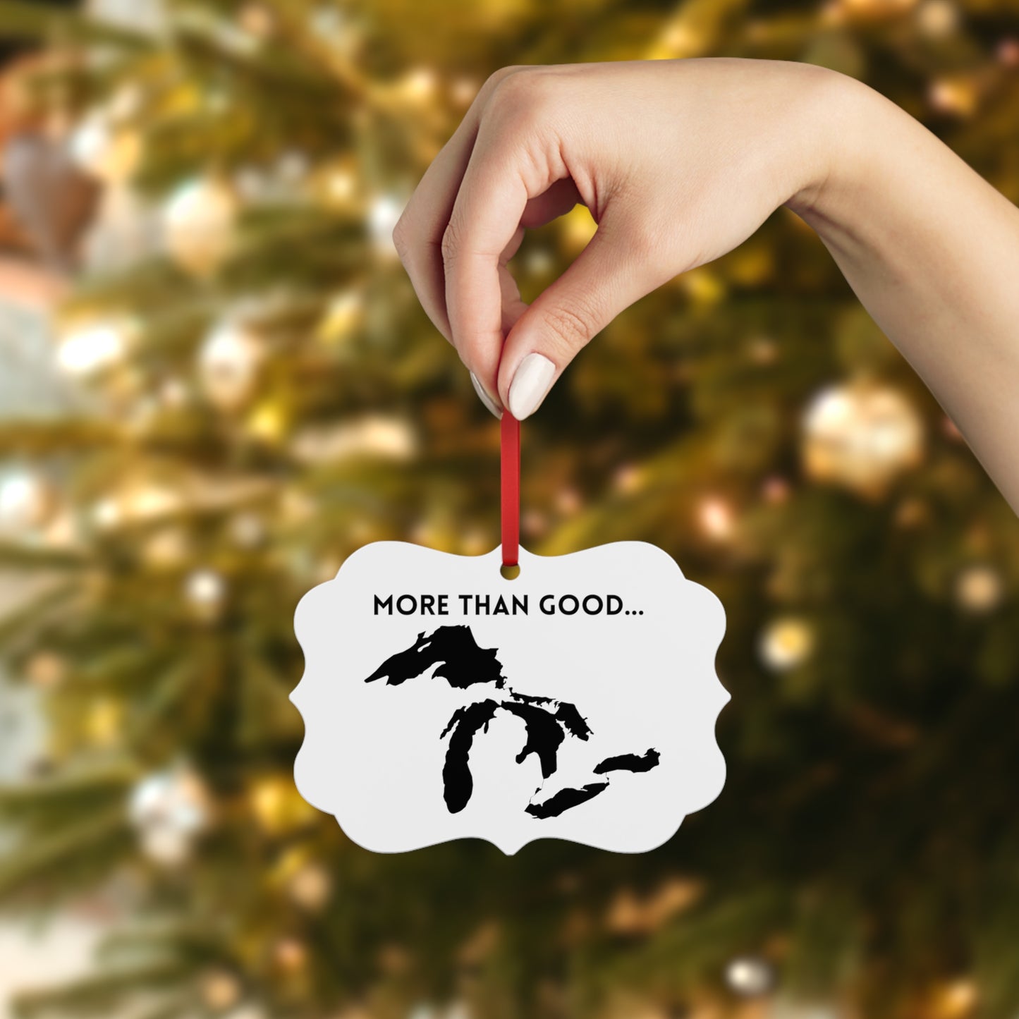 "More Than Good" Metal Plaque Ornament