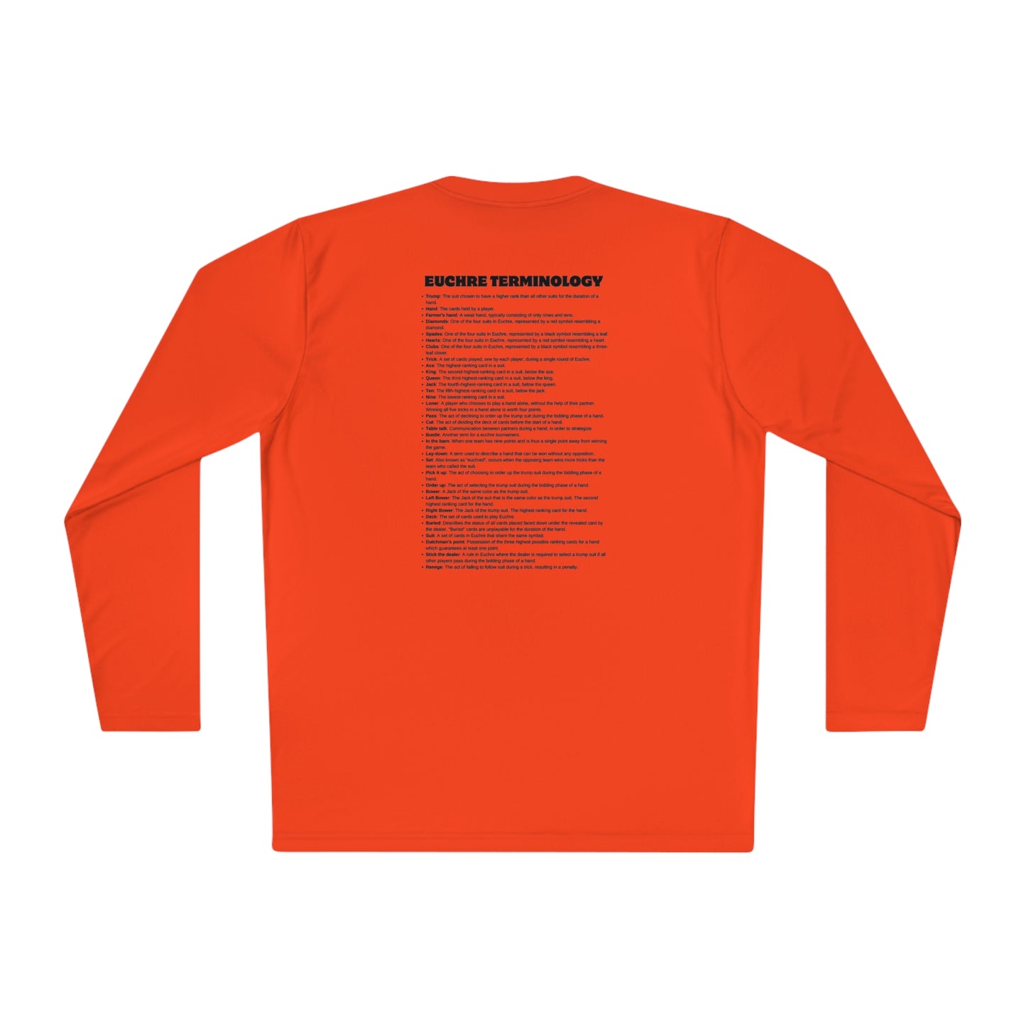 Euchre Terms Long Sleeve Shirt
