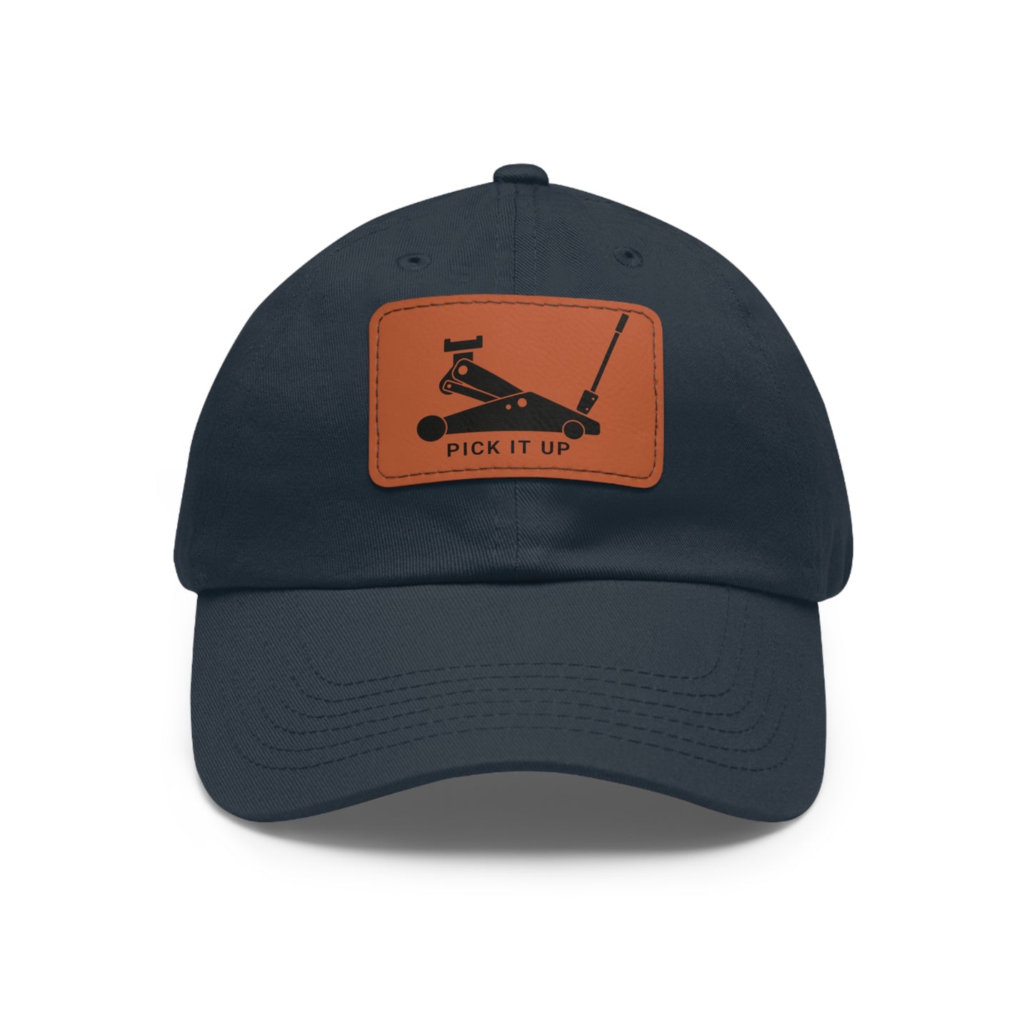 "Pick it up" Dad Hat with Leather Patch