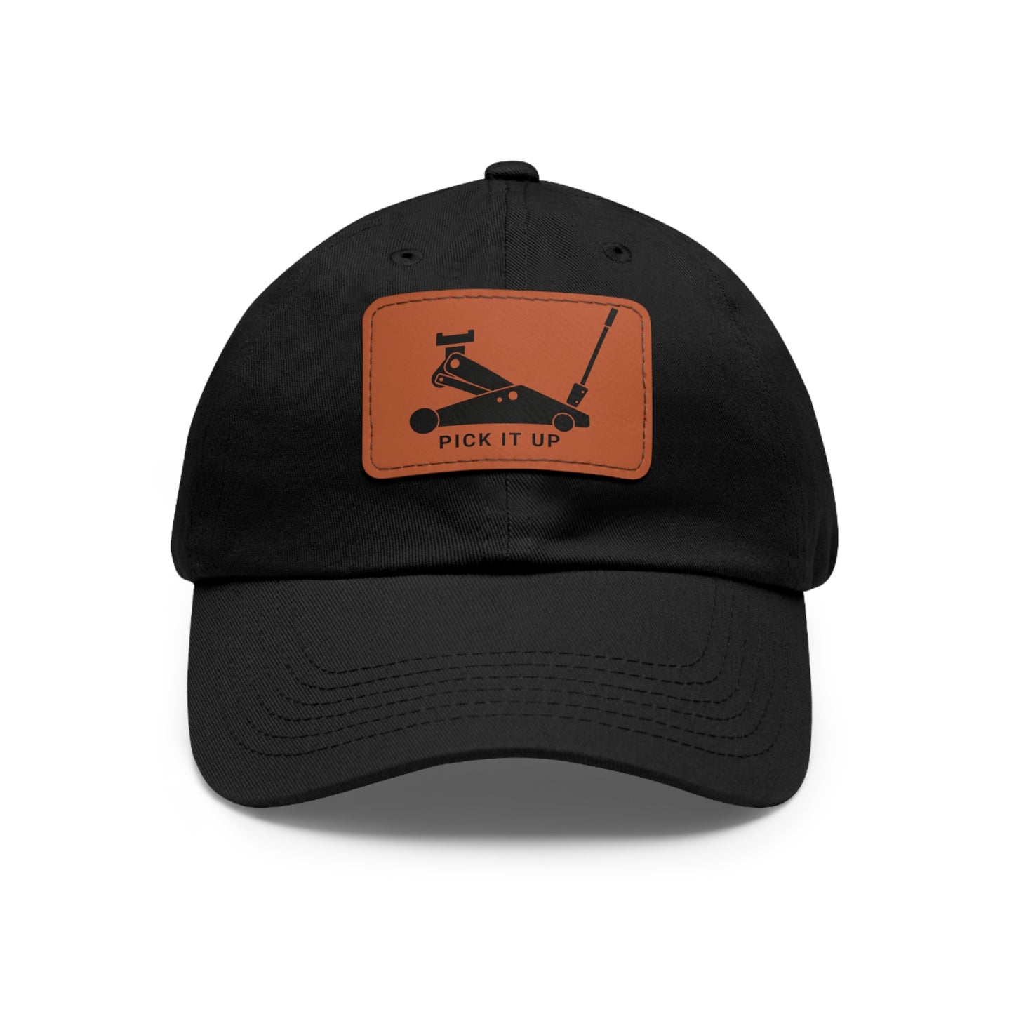 "Pick it up" Dad Hat with Leather Patch