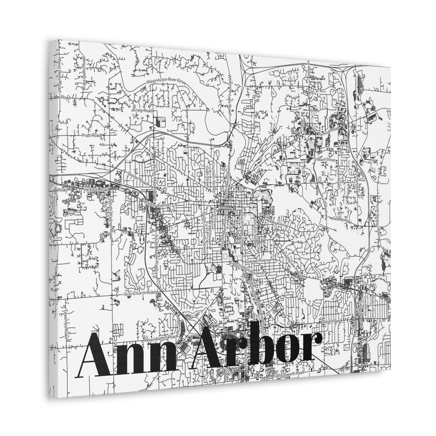 Ann Arbor (City) Canvas