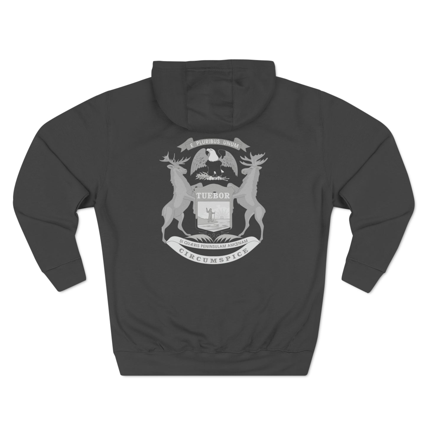 "Tuebor" Premium Pullover Hoodie with Michigan Seal
