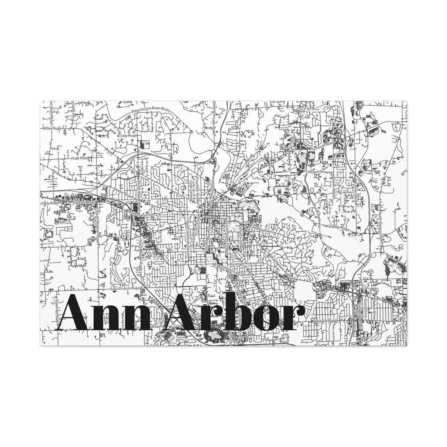 Ann Arbor (City) Canvas