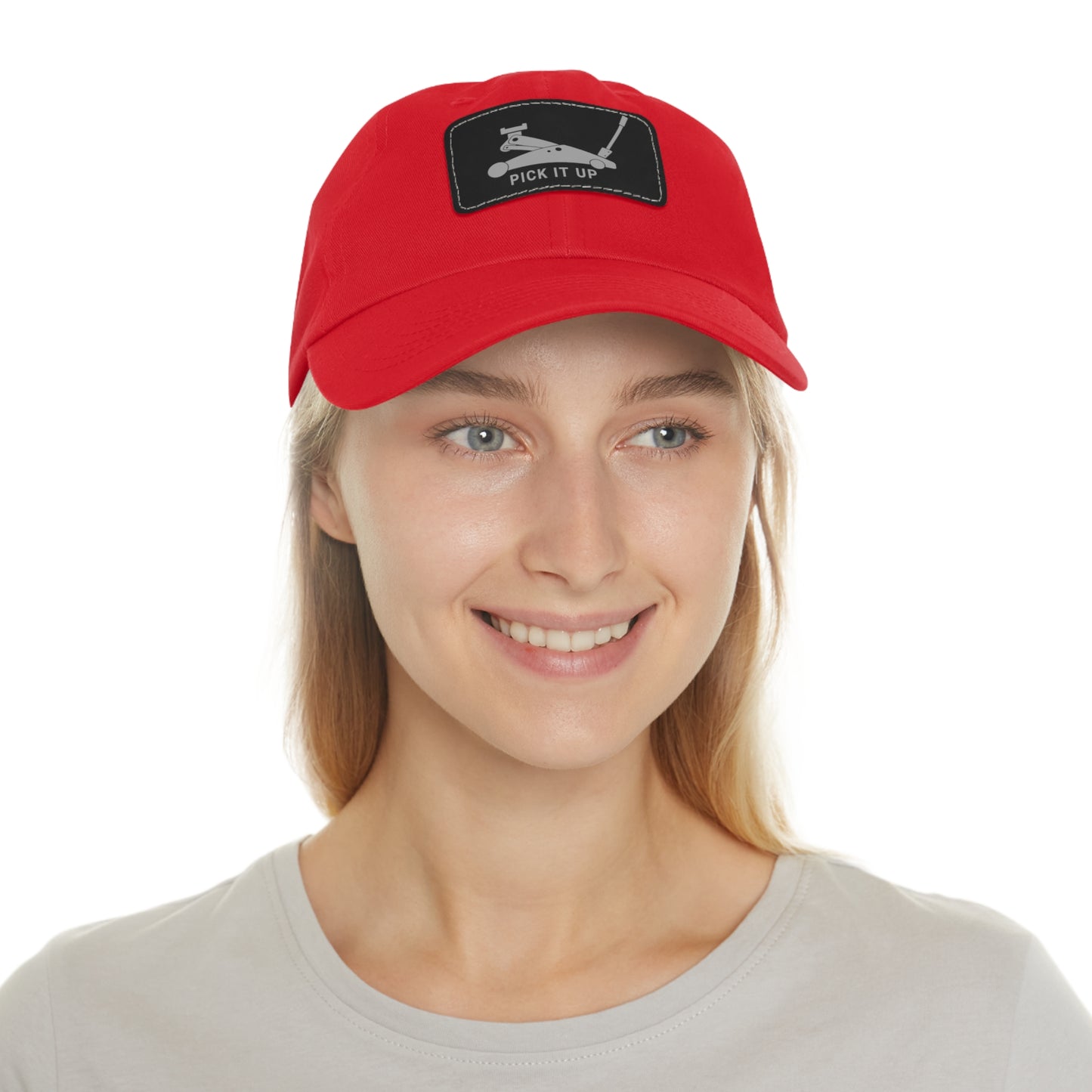 "Pick it up" Dad Hat with Leather Patch