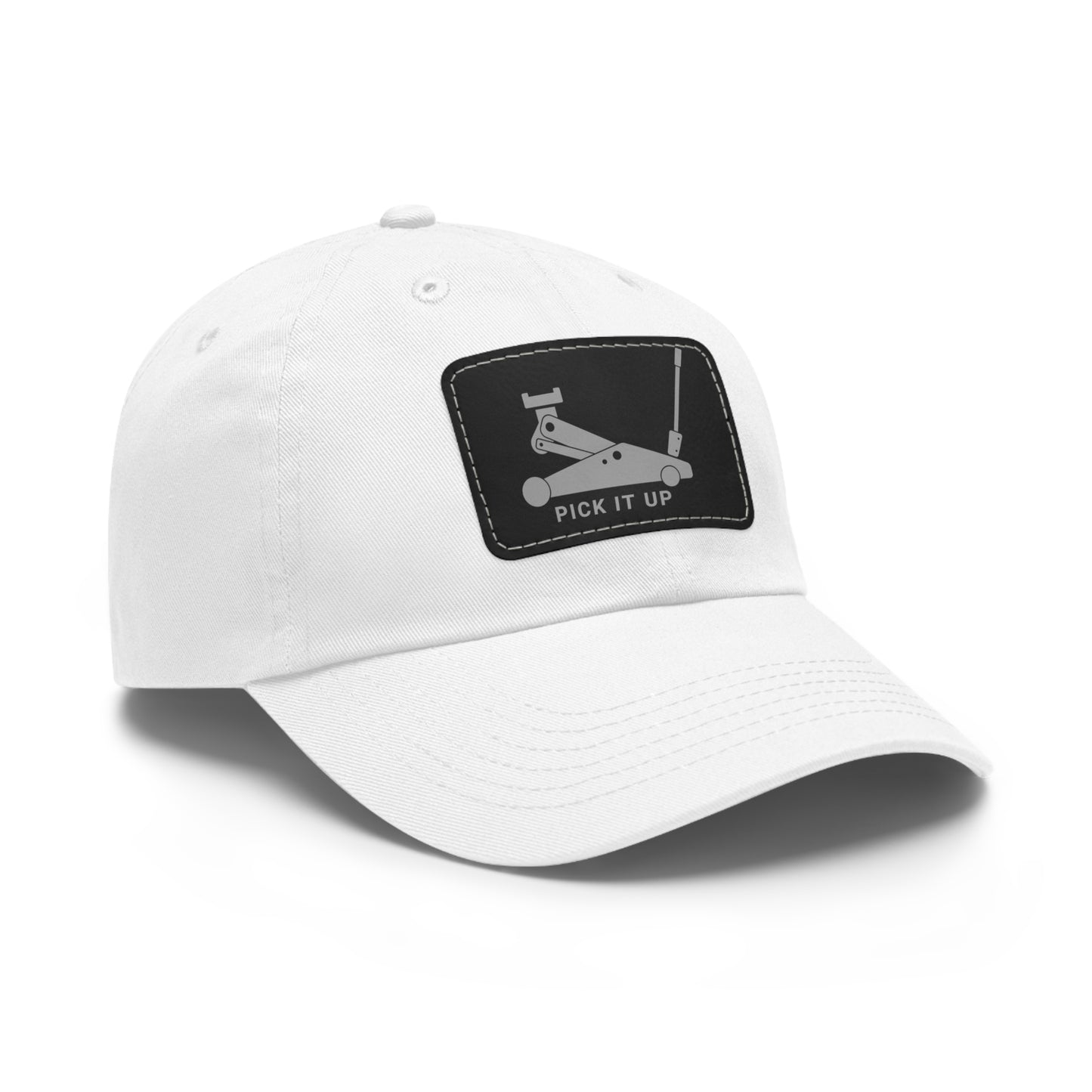 "Pick it up" Dad Hat with Leather Patch