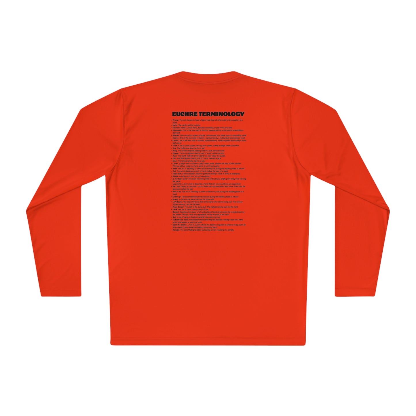 Euchre Terms Long Sleeve Shirt