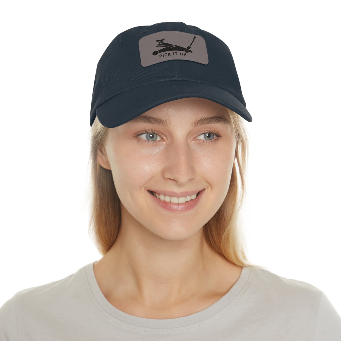 "Pick it up" Dad Hat with Leather Patch