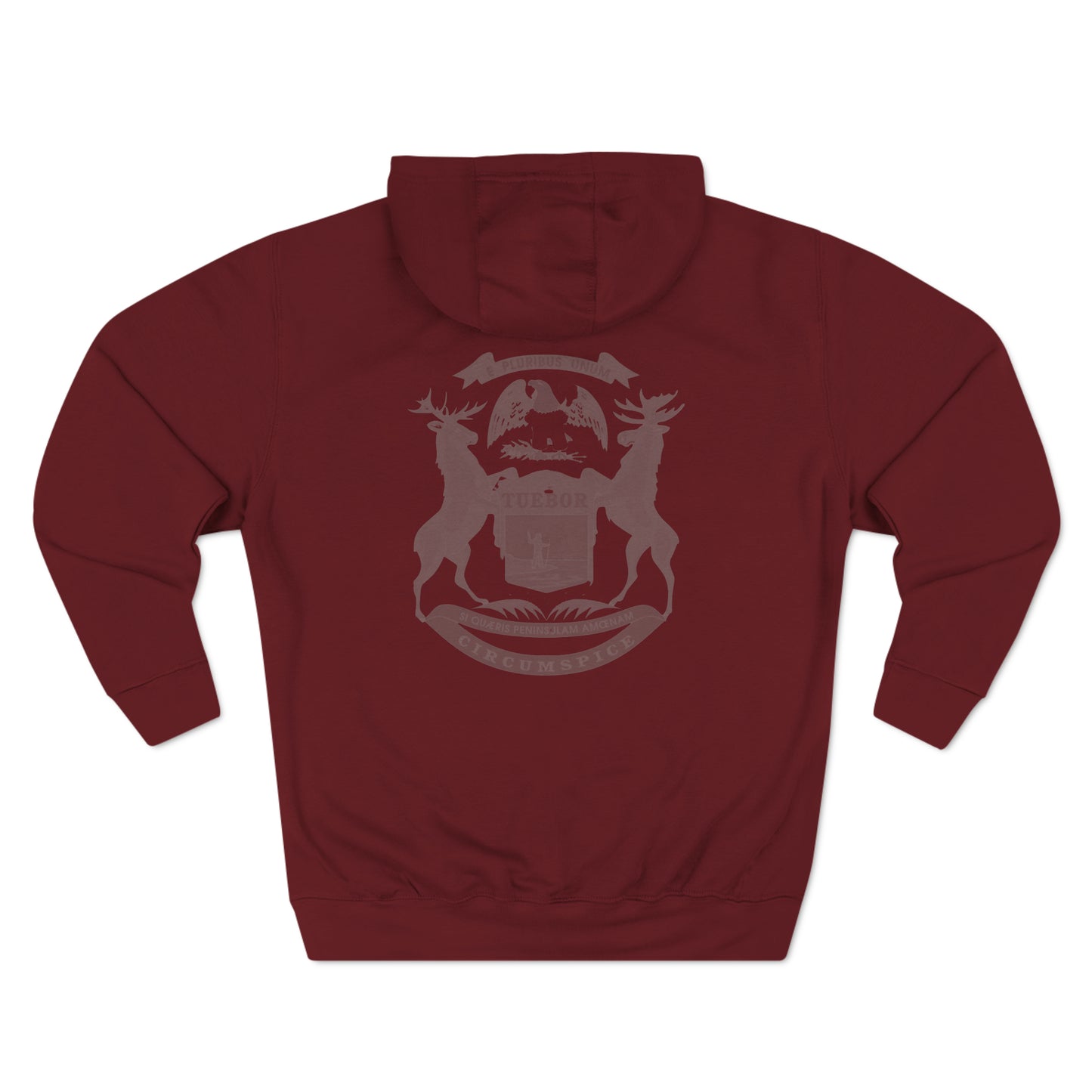 "Tuebor" Premium Pullover Hoodie with Michigan Seal