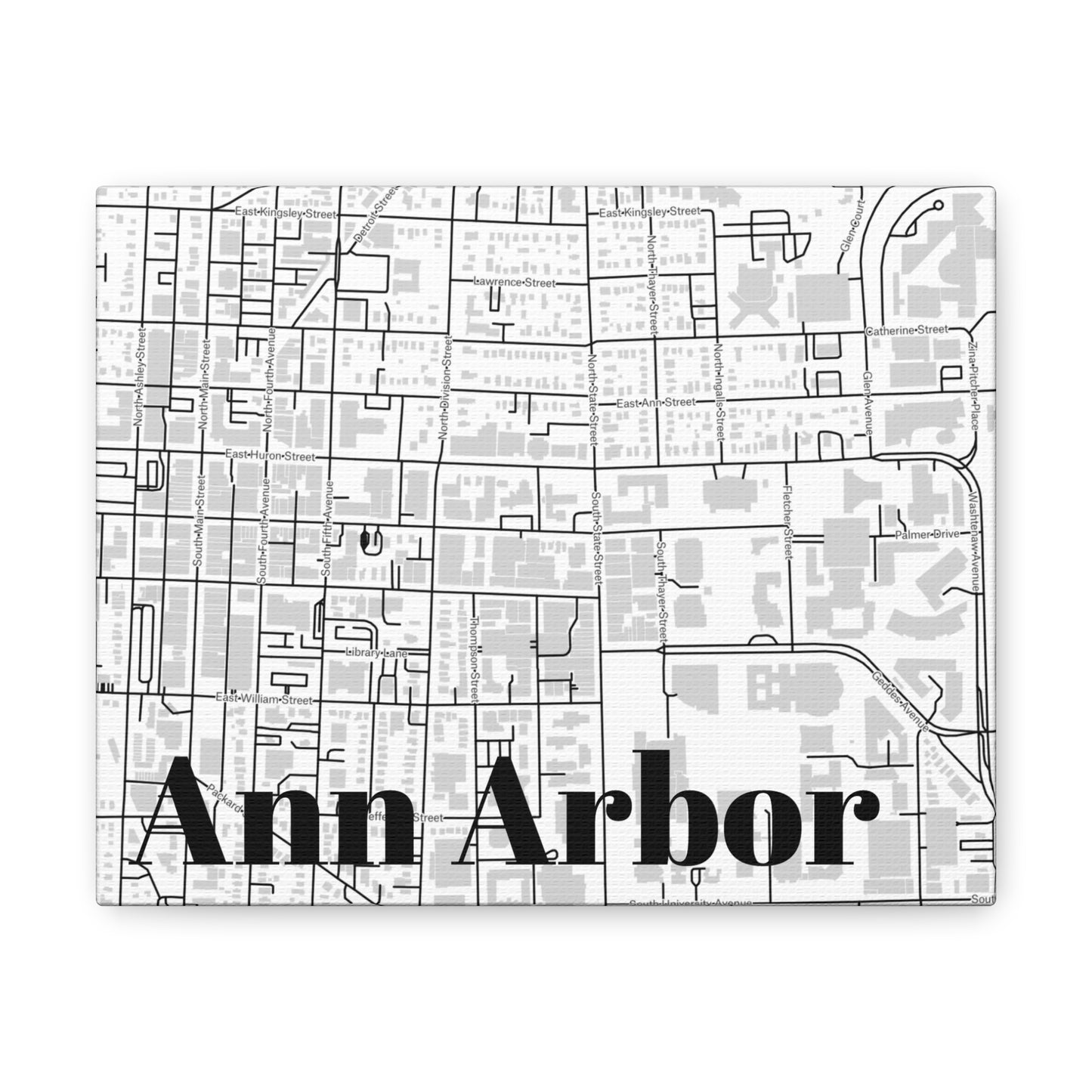 Ann Arbor (Downtown) Canvas