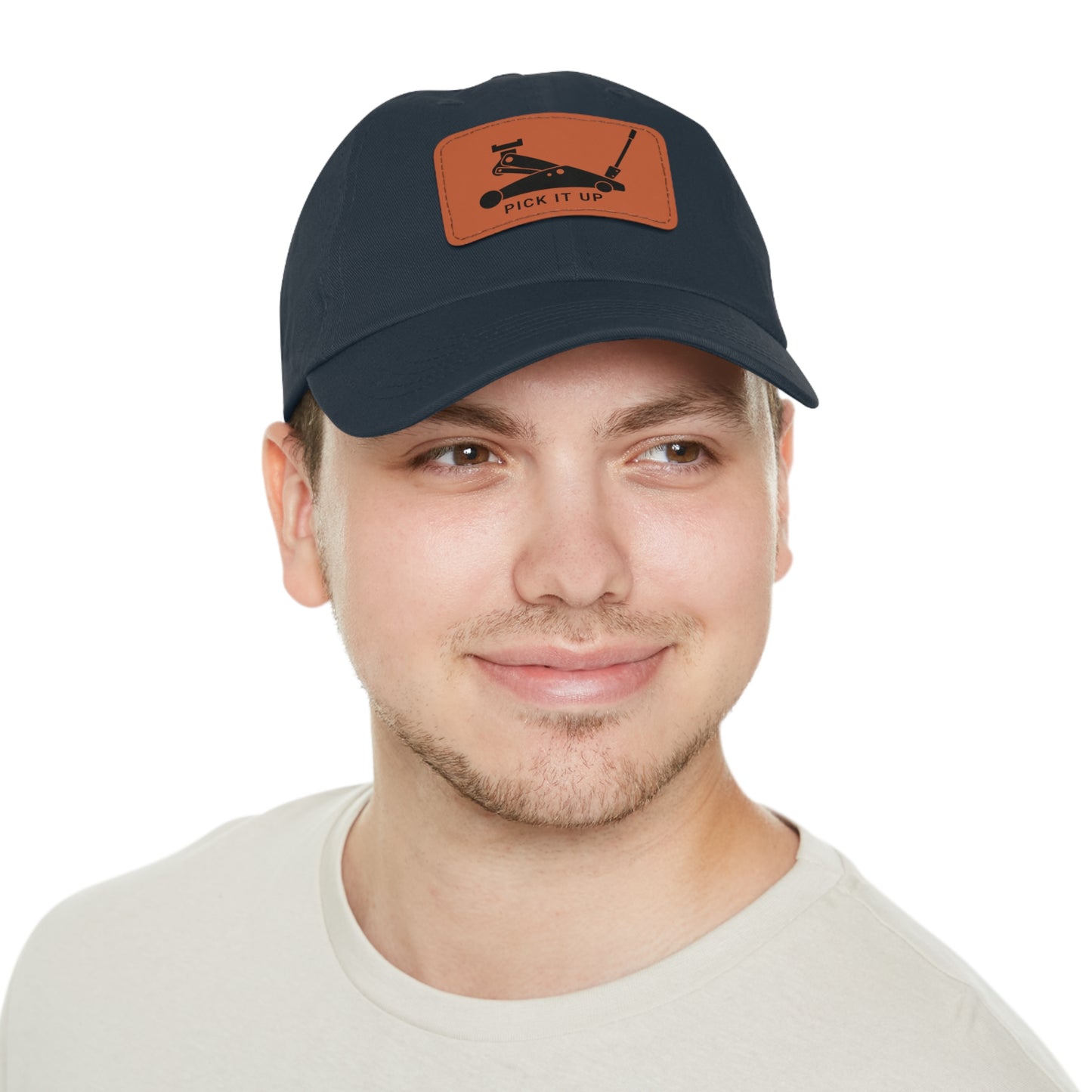"Pick it up" Dad Hat with Leather Patch