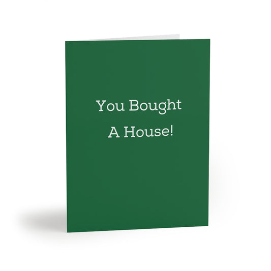 "You Bought a House" Green - Cards for Real Estate Agents (8, 16, and 24 pcs)