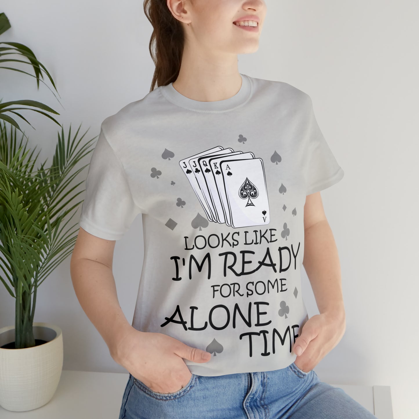 "Alone Time" Euchre Short Sleeve Tee