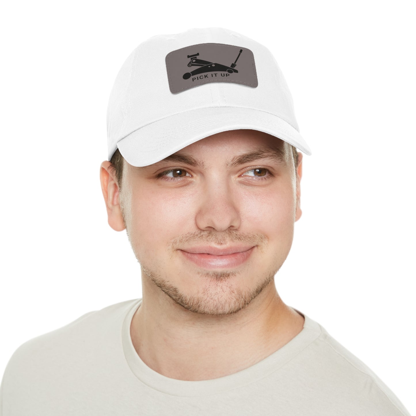 "Pick it up" Dad Hat with Leather Patch