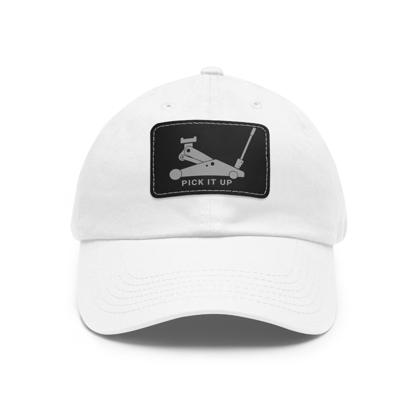 "Pick it up" Dad Hat with Leather Patch