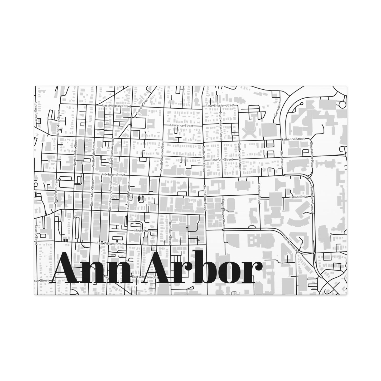 Ann Arbor (Downtown) Canvas