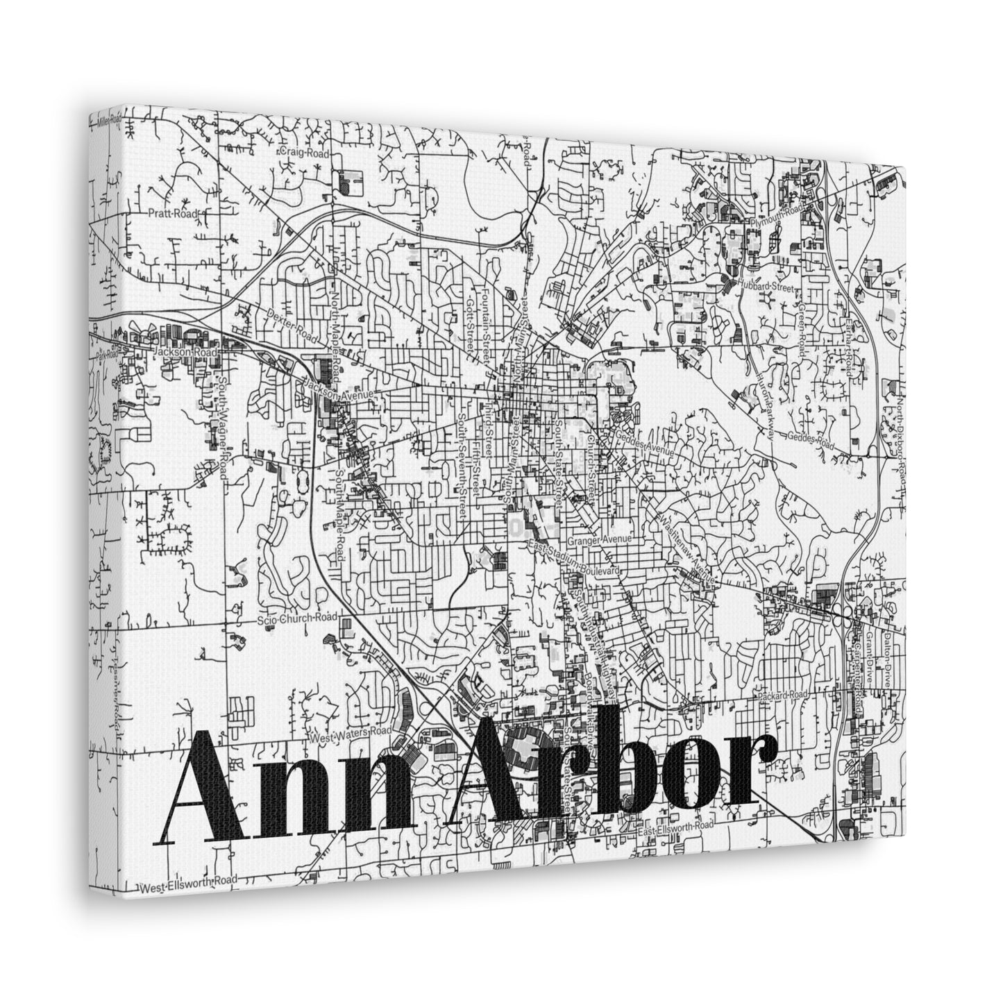 Ann Arbor (City) Canvas