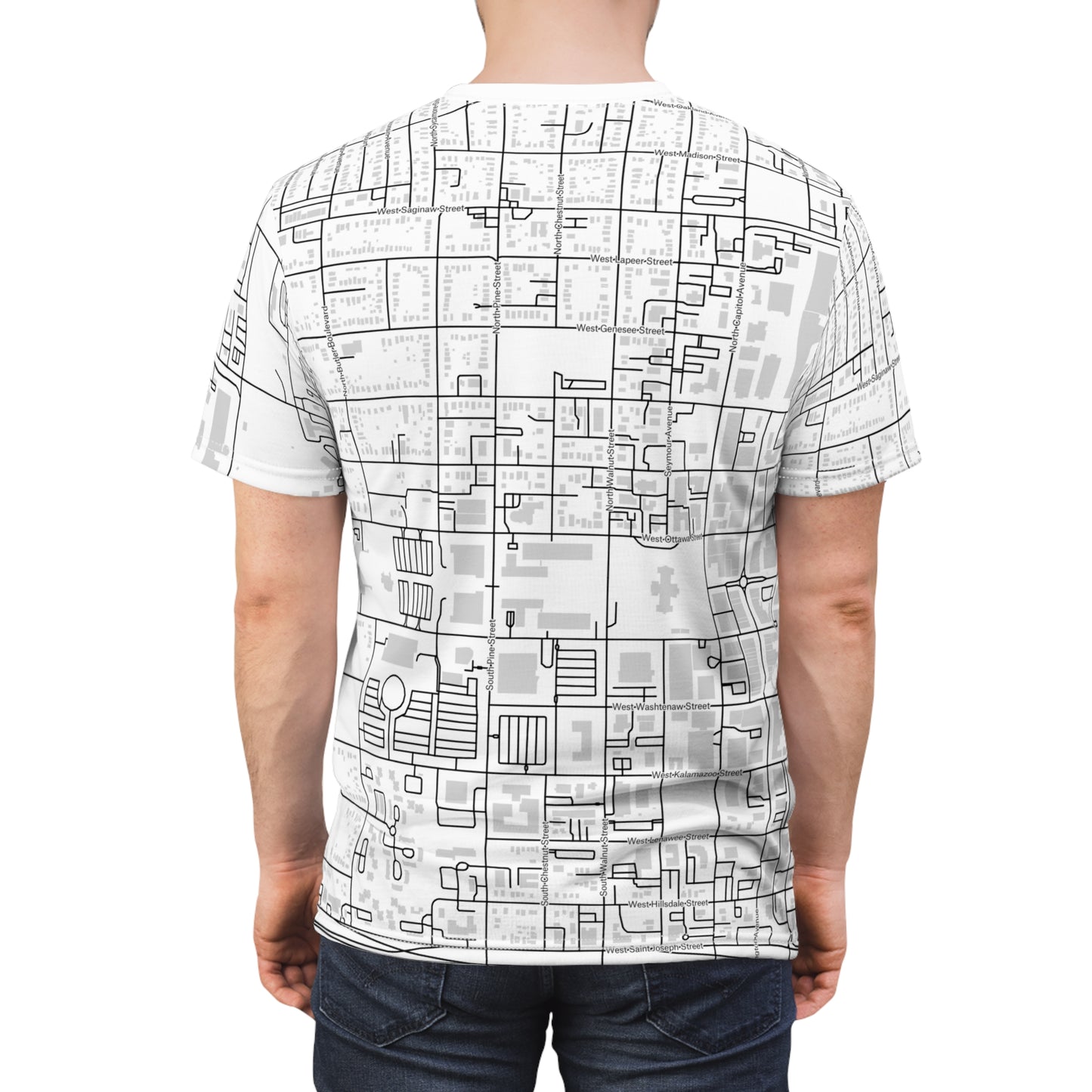 Lansing (Downtown) Map Tee