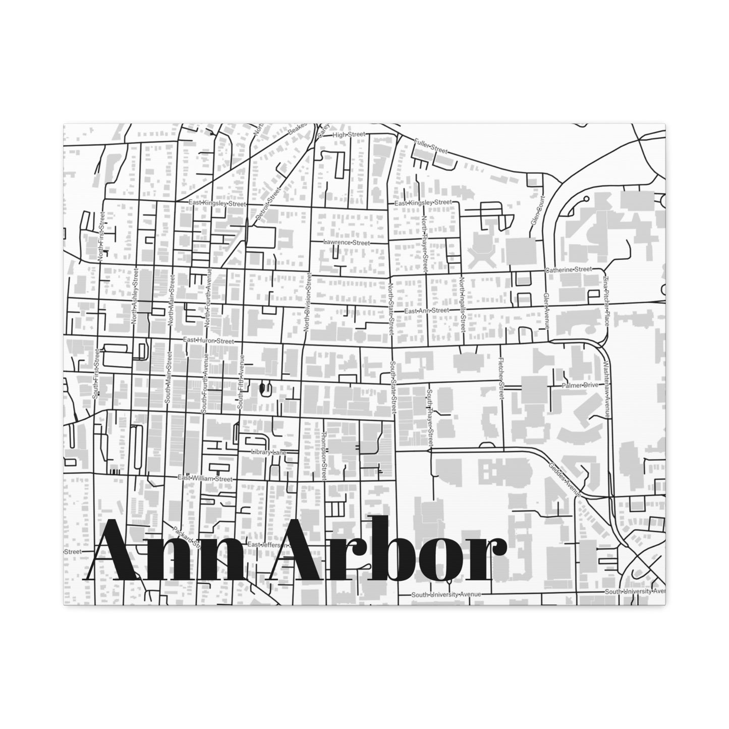 Ann Arbor (Downtown) Canvas