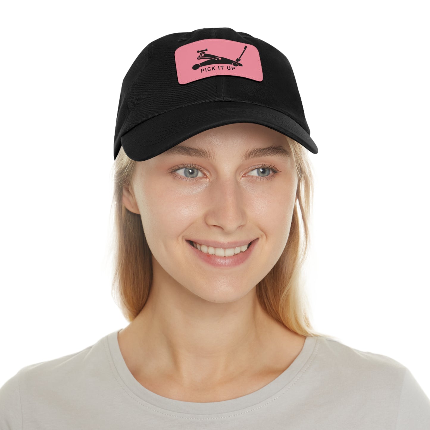 "Pick it up" Dad Hat with Leather Patch