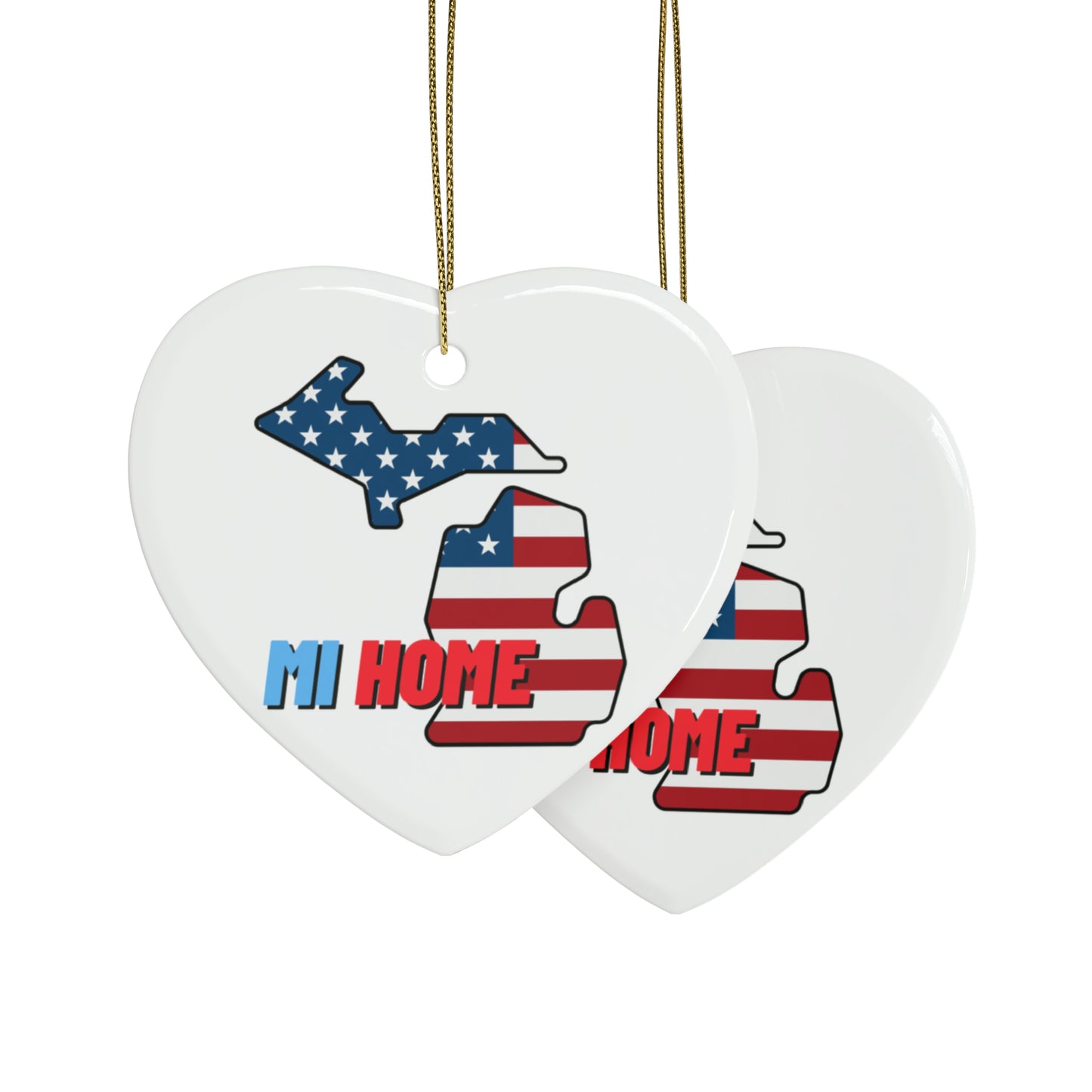 "MI Home" Michigan Ceramic Ornaments