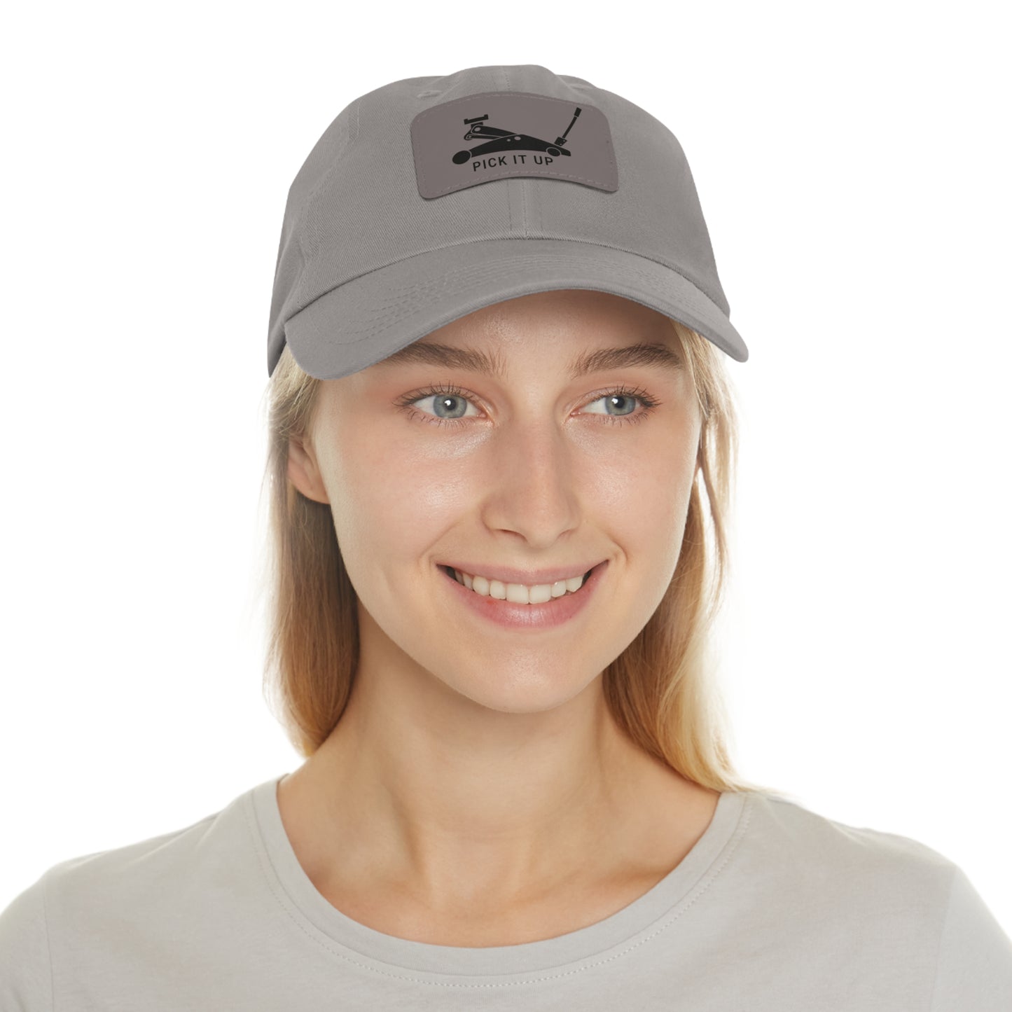 "Pick it up" Dad Hat with Leather Patch