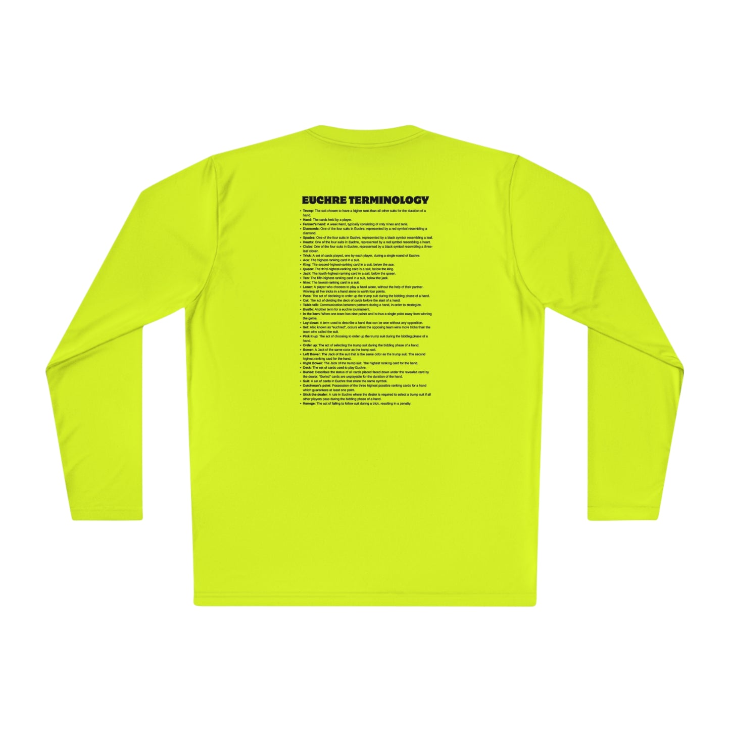 Euchre Terms Long Sleeve Shirt