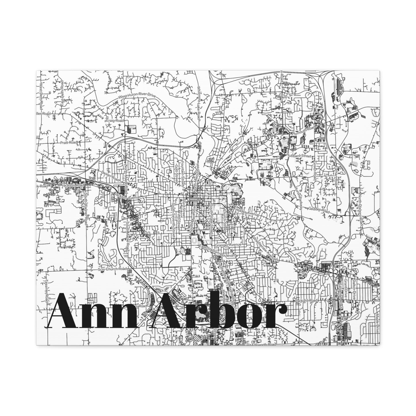 Ann Arbor (City) Canvas