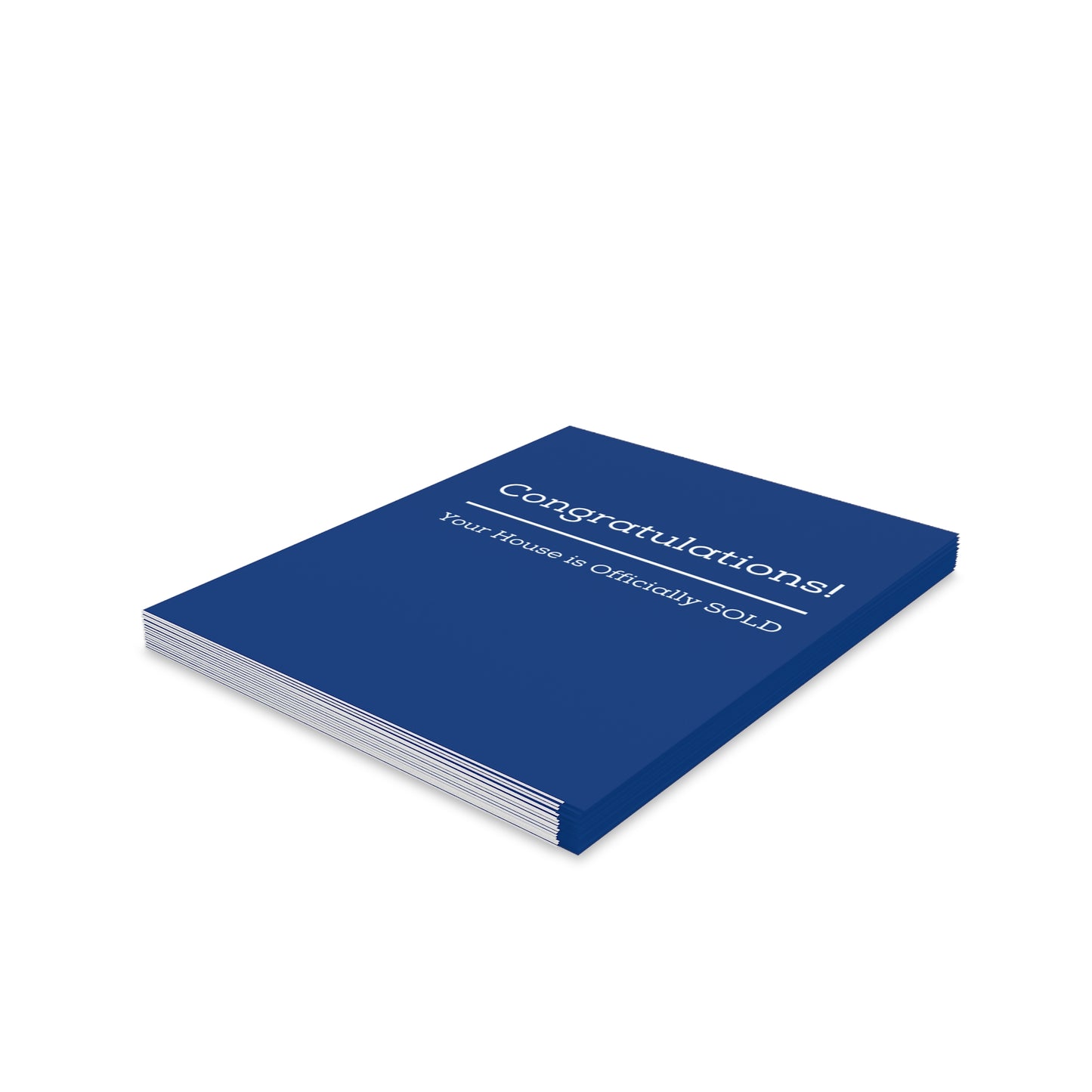 "Your House is SOLD" Blue - Cards for Real Estate Agents (8, 16, and 24 pcs)