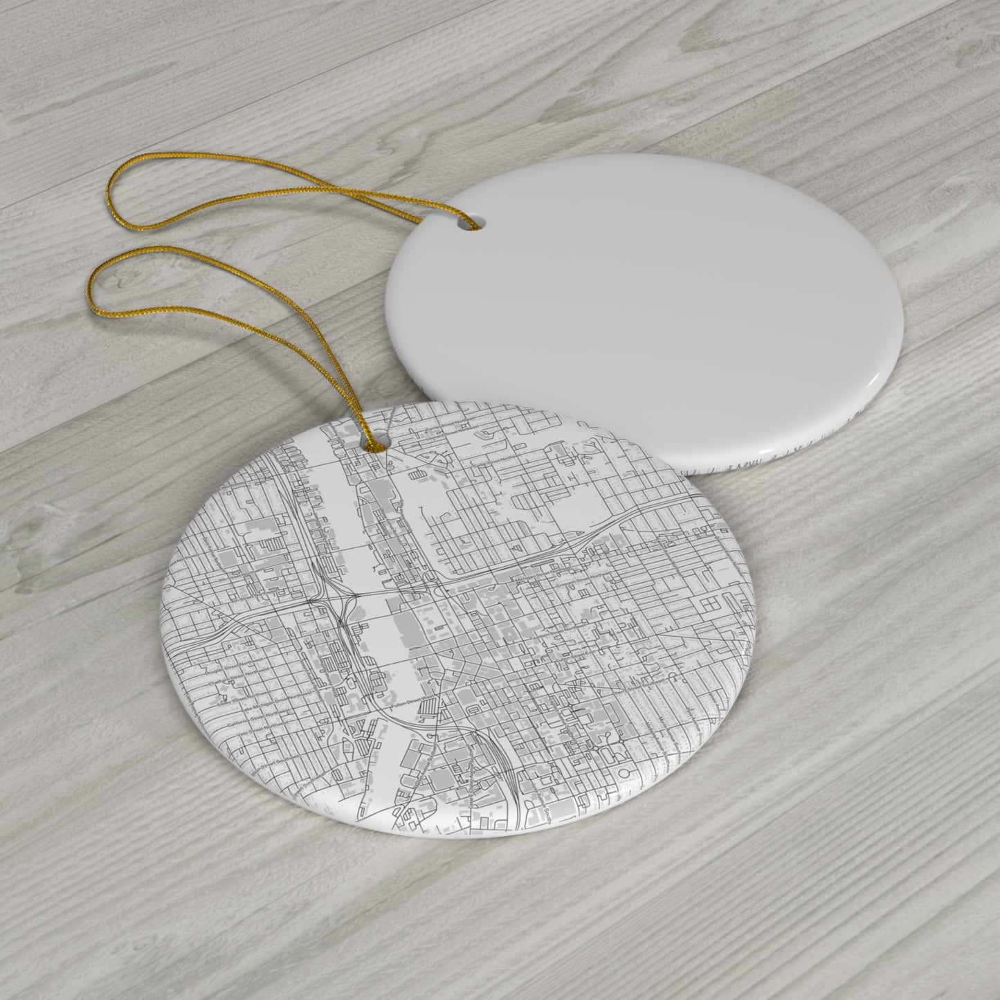 "Grand-Rapids-Downtown" Ceramic Ornament, 4 Shapes