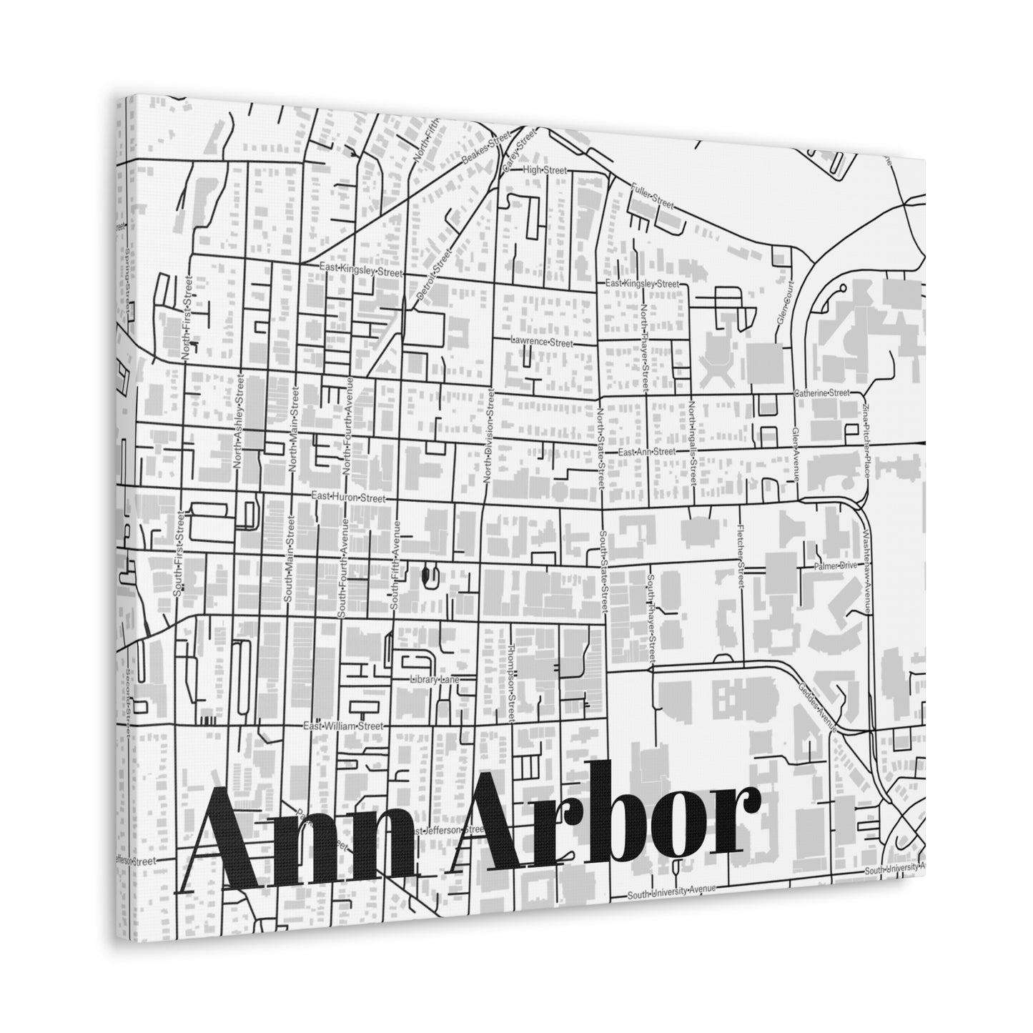 Ann Arbor (Downtown) Canvas